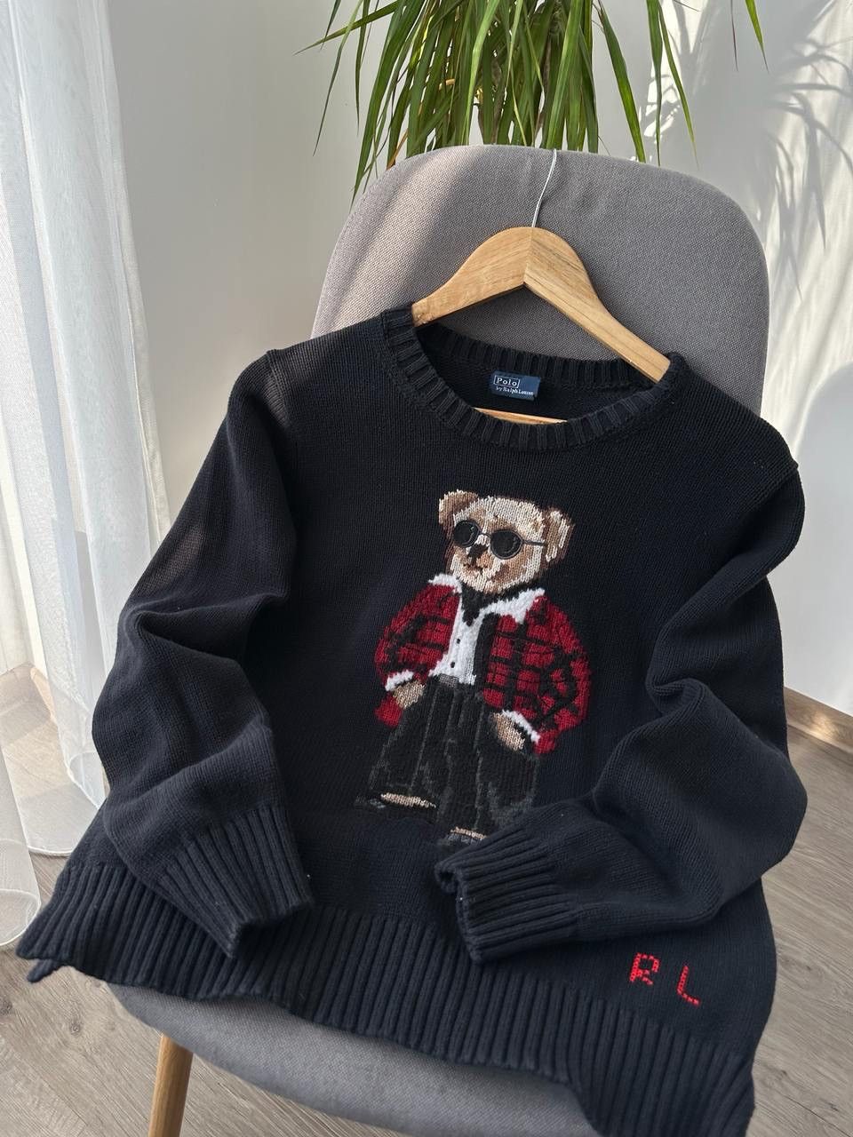 Polo Ralph Lauren × Vintage Vintage Polo Ralph Lauren Blue Polo Bear Sweater Size US S / EU 44-46 / 1 - 9 Thumbnail