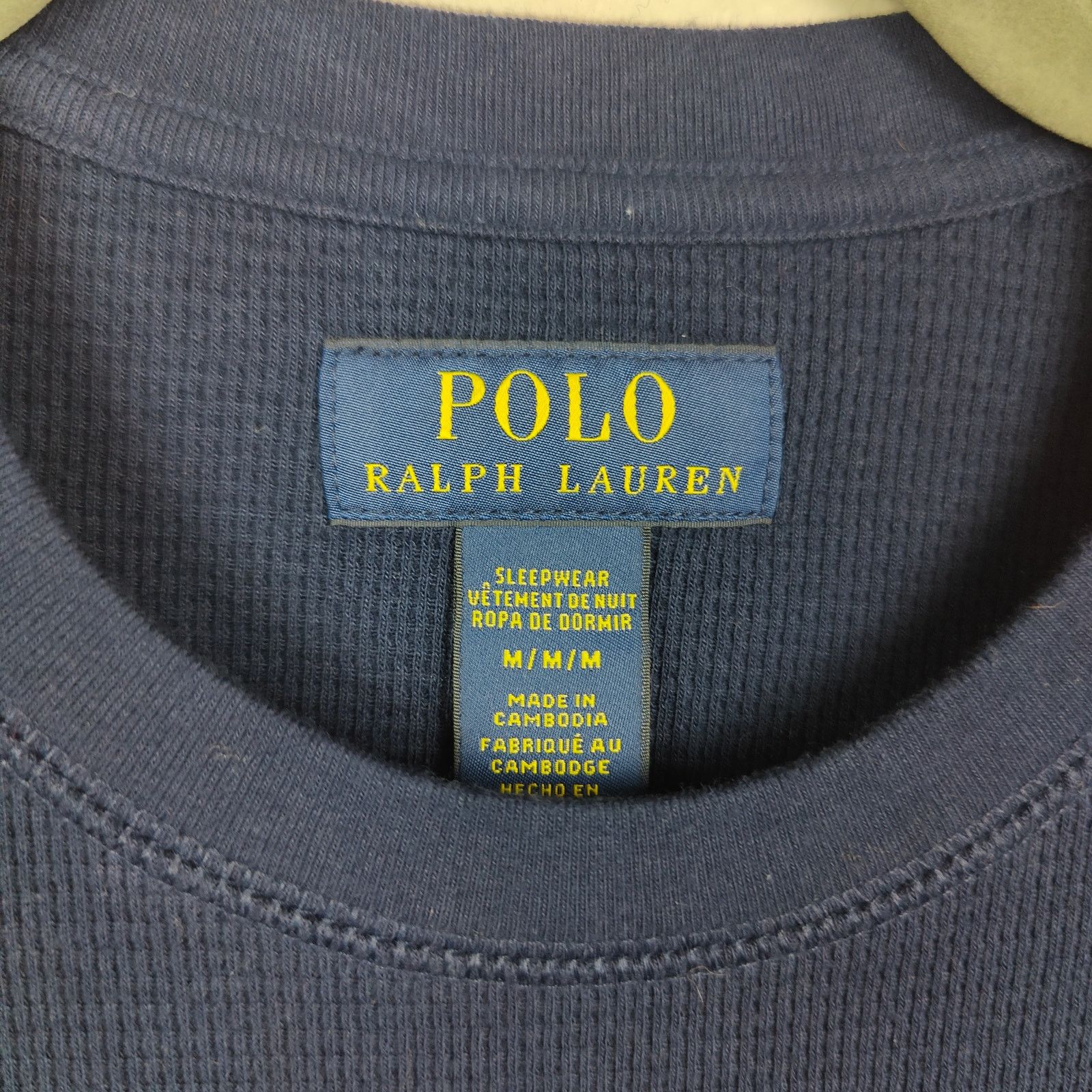 Polo Ralph Lauren Polo Ralph Lauren Thermal Shirt Men Medium Navy Blue Bear Size US M / EU 48-50 / 2 - 5 Thumbnail