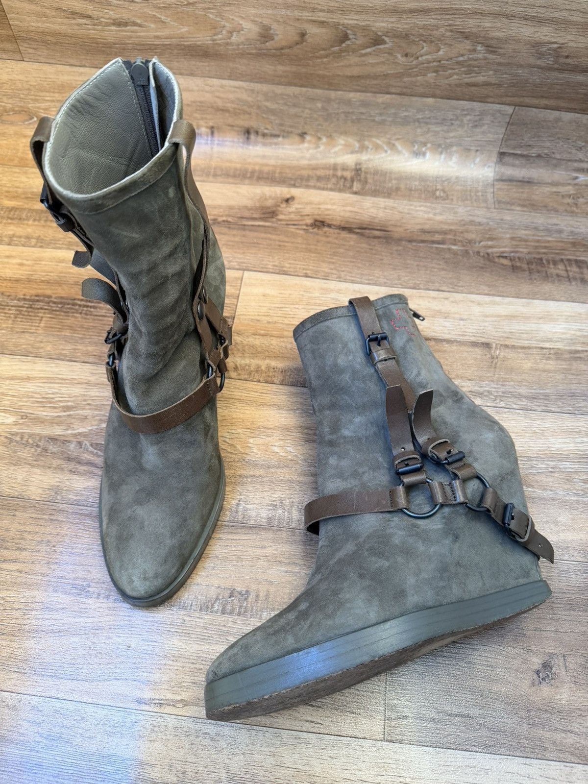 A.F. Vandevorst A.F.VANDEVORST Strapped Leather Fetish Boots Size US 8 / IT 38 - 9 Thumbnail