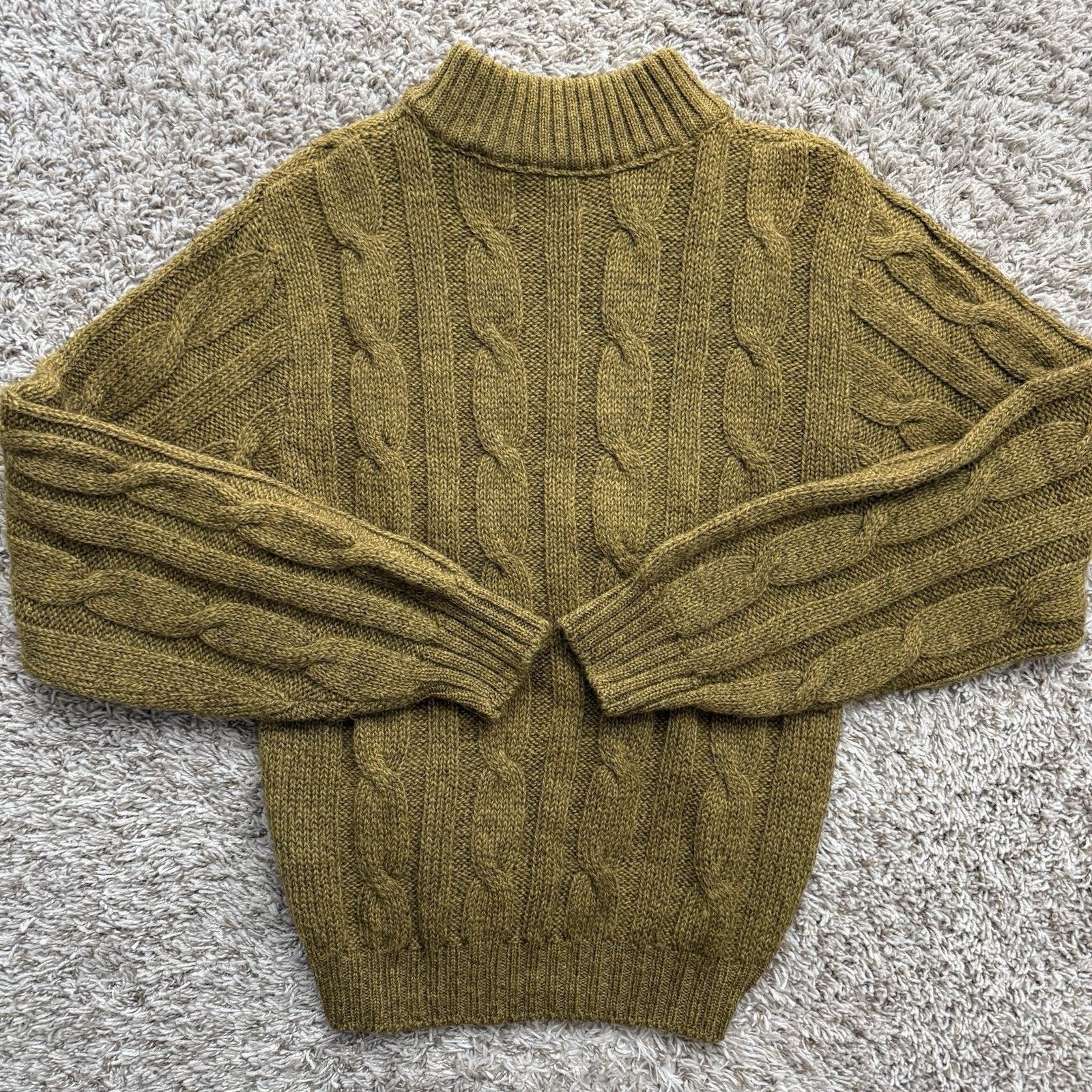 Vintage Vintage Towne And King Cable Knit Wool Sweater Green Brown M Size US M / EU 48-50 / 2 - 4 Thumbnail