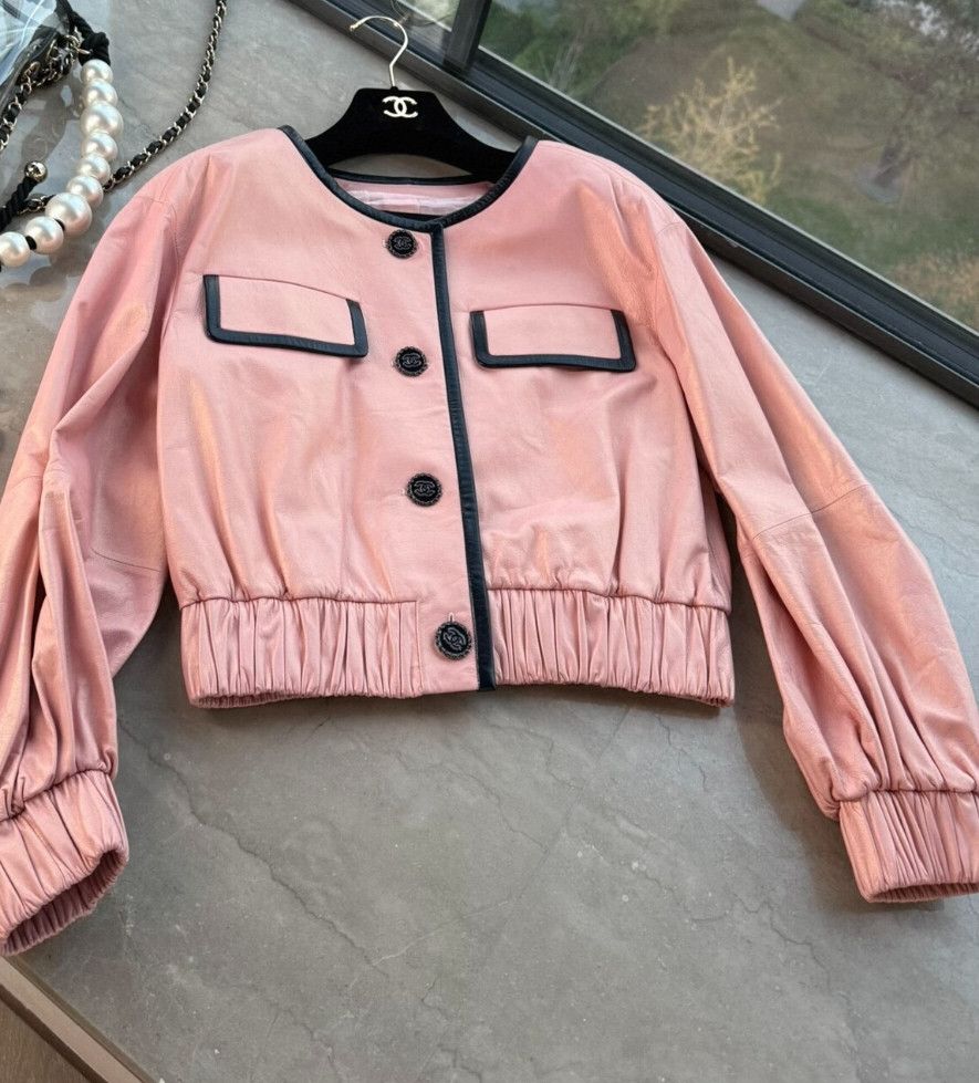 Chanel Chanel Pink Cotton Jacket for Women . Size XXS / US 00 / IT 34 - 7 Thumbnail