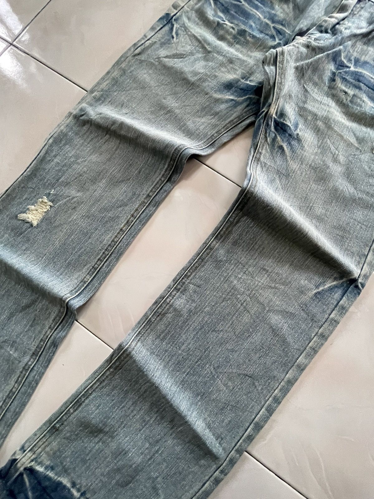 Hysteric Glamour Point Loma Japan I Love ❤️ Surf Patched Faded Wash Jeans Size US 34 / EU 50 - 11 Thumbnail