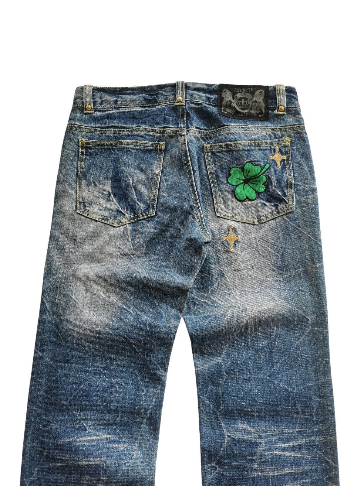 LOWBOX Avantgarde Lowbox Distressed Clawmark Elvis Patches Jeans Size US 31 - 13 Thumbnail
