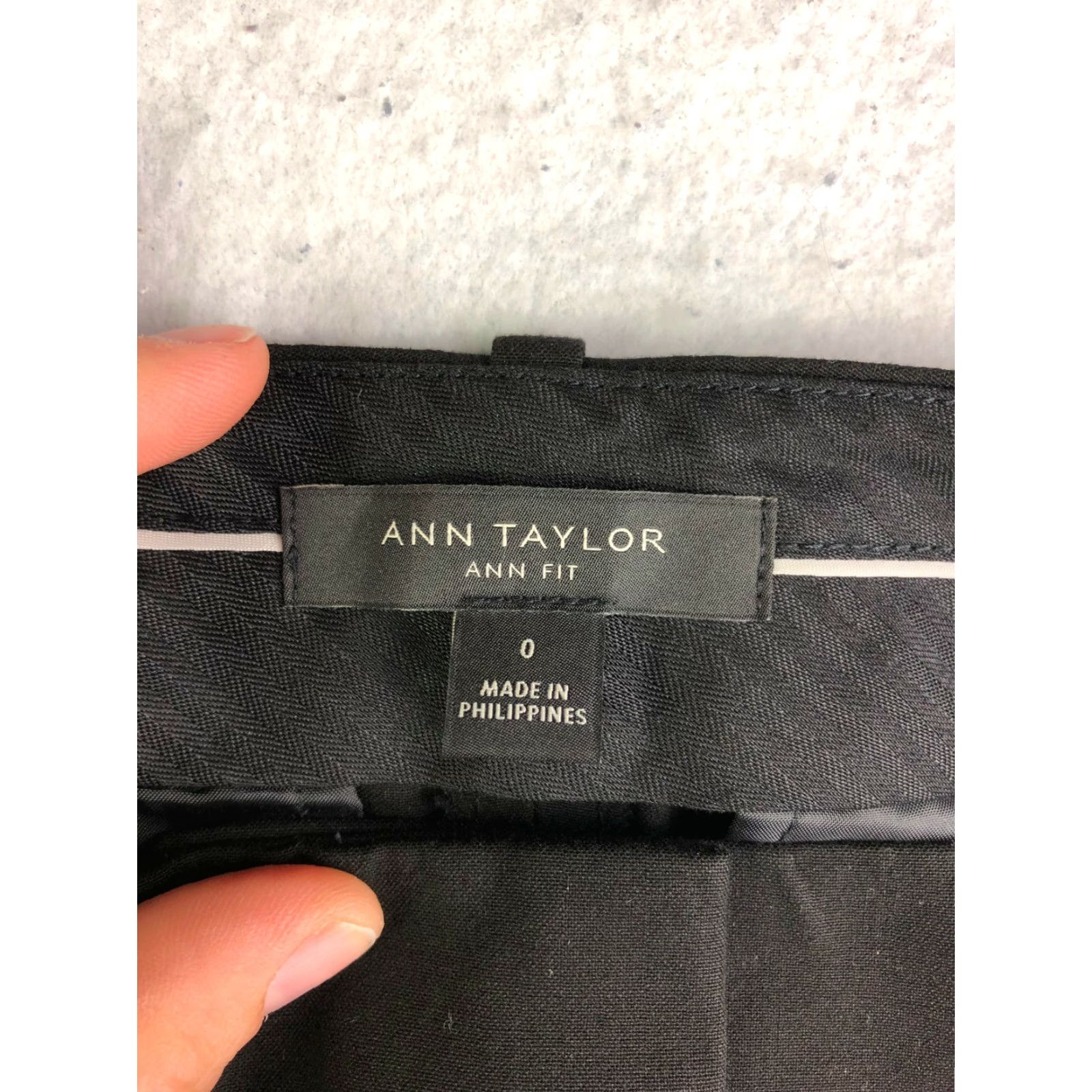Ann Taylor Ann Taylor Ann Fit Black Slacks Dress Pants Womens Size 0 Polyester Rayon Spandex Slim Straight Leg Vintage No (if allowed) Size 25" / US 0 / IT 36 - 7 Thumbnail