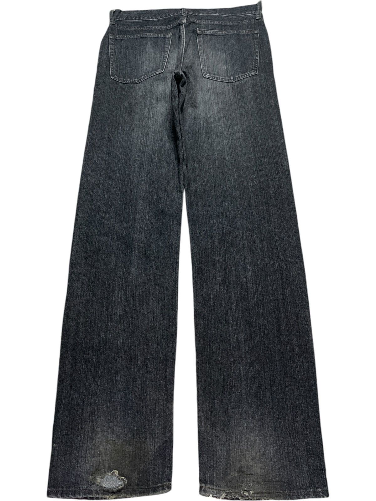 Japanese Brand × Uniqlo SALES🔥Vintage Japanese Uniqlo Mud Wash Distress Loose Jeans Size US 32 / EU 48 - 2 Thumbnail