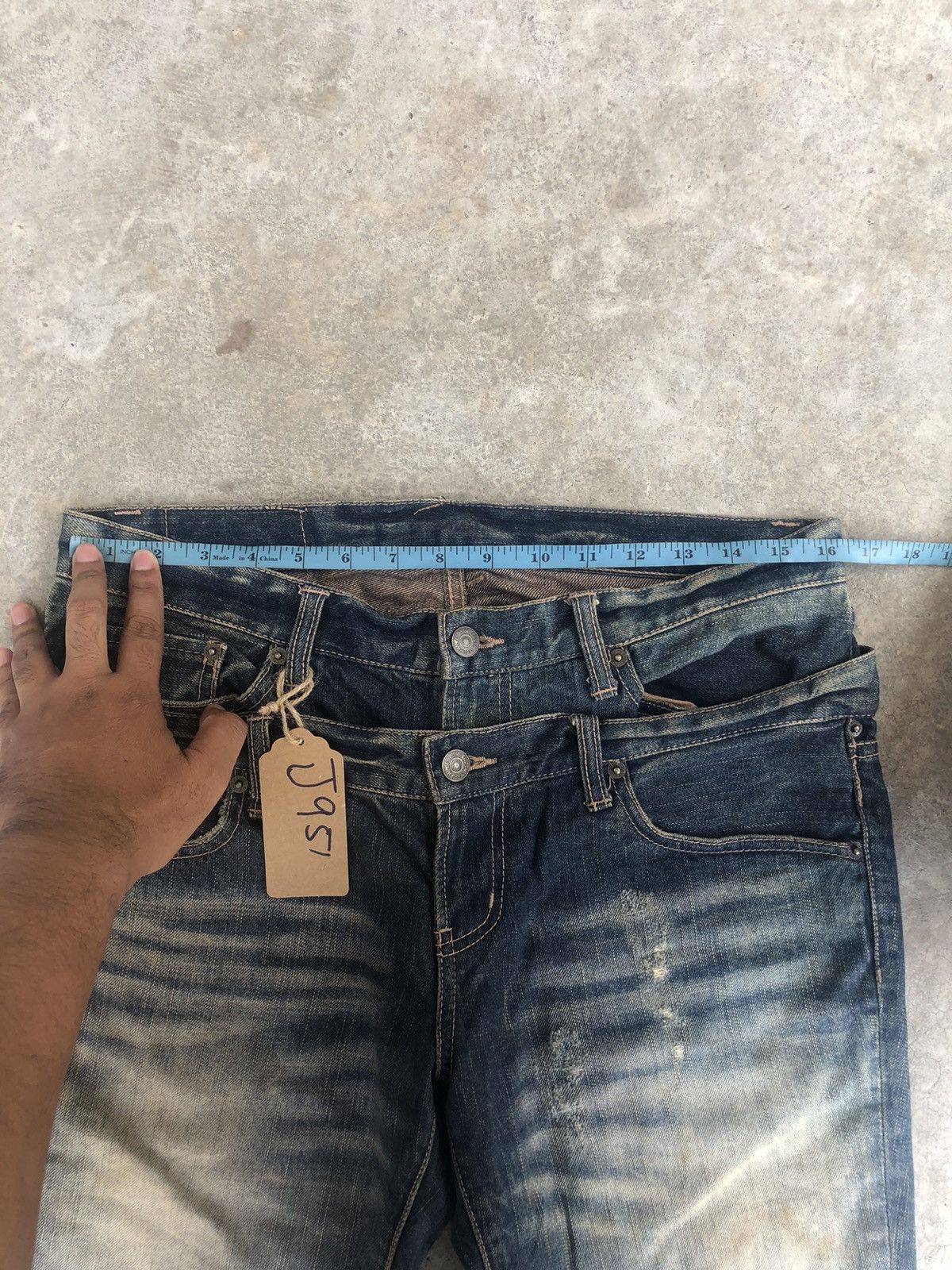PPFM PPFM Double Waist Distressed Jeans Size US 32 / EU 48 - 18 Thumbnail