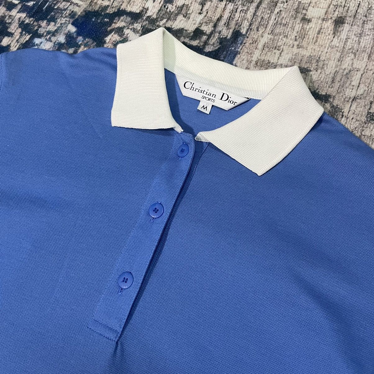 Dior Vintage Christian Dior Sports Archive Blue Polo Collar Shirt Size US S / EU 44-46 / 1 - 8 Thumbnail