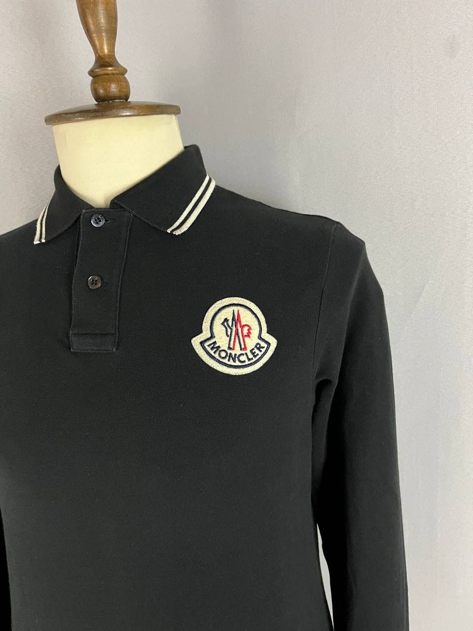 Moncler Moncler Polo Long Sleeve Black Size US L / EU 52-54 / 3 - 4 Thumbnail