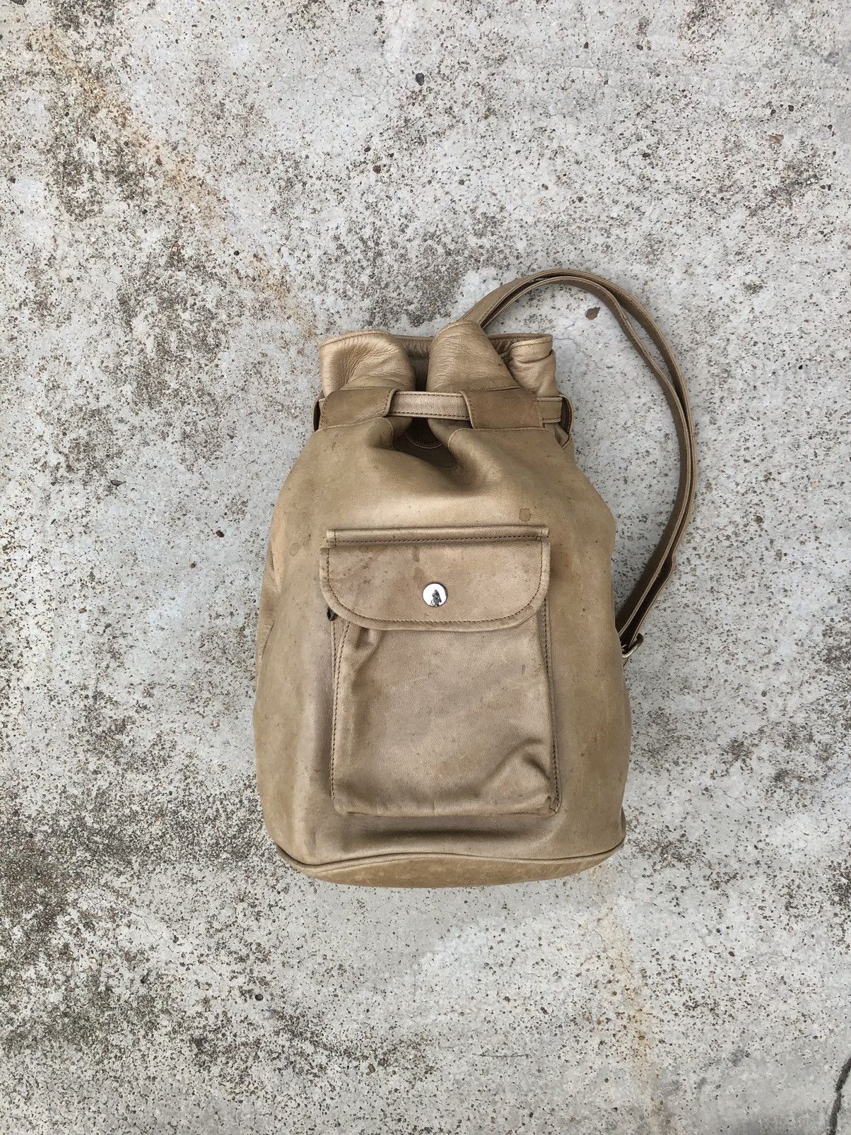 Leather LA CAGE LEATHER DRAWSTRING CROSSBODY BAG Size ONE SIZE - 1 Thumbnail