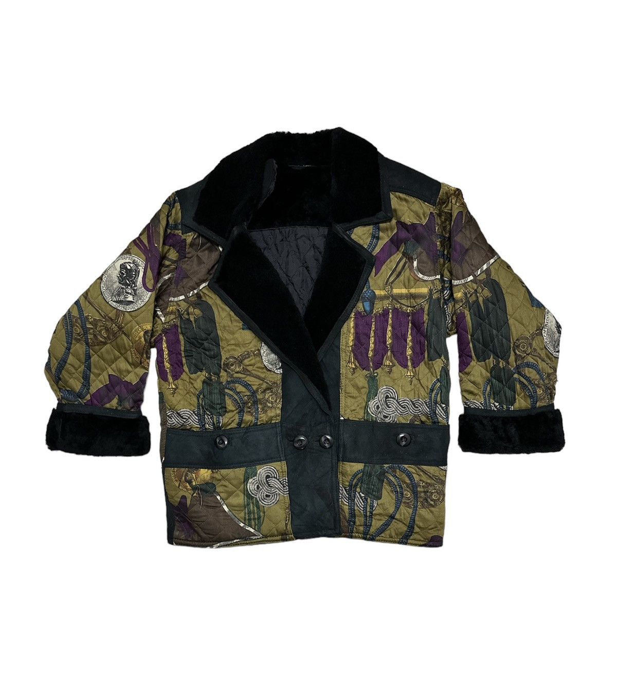 Other Montone Scamosciato Genuine Sheepskin Jacket Rare Design Size US M / EU 48-50 / 2 - 1 Thumbnail
