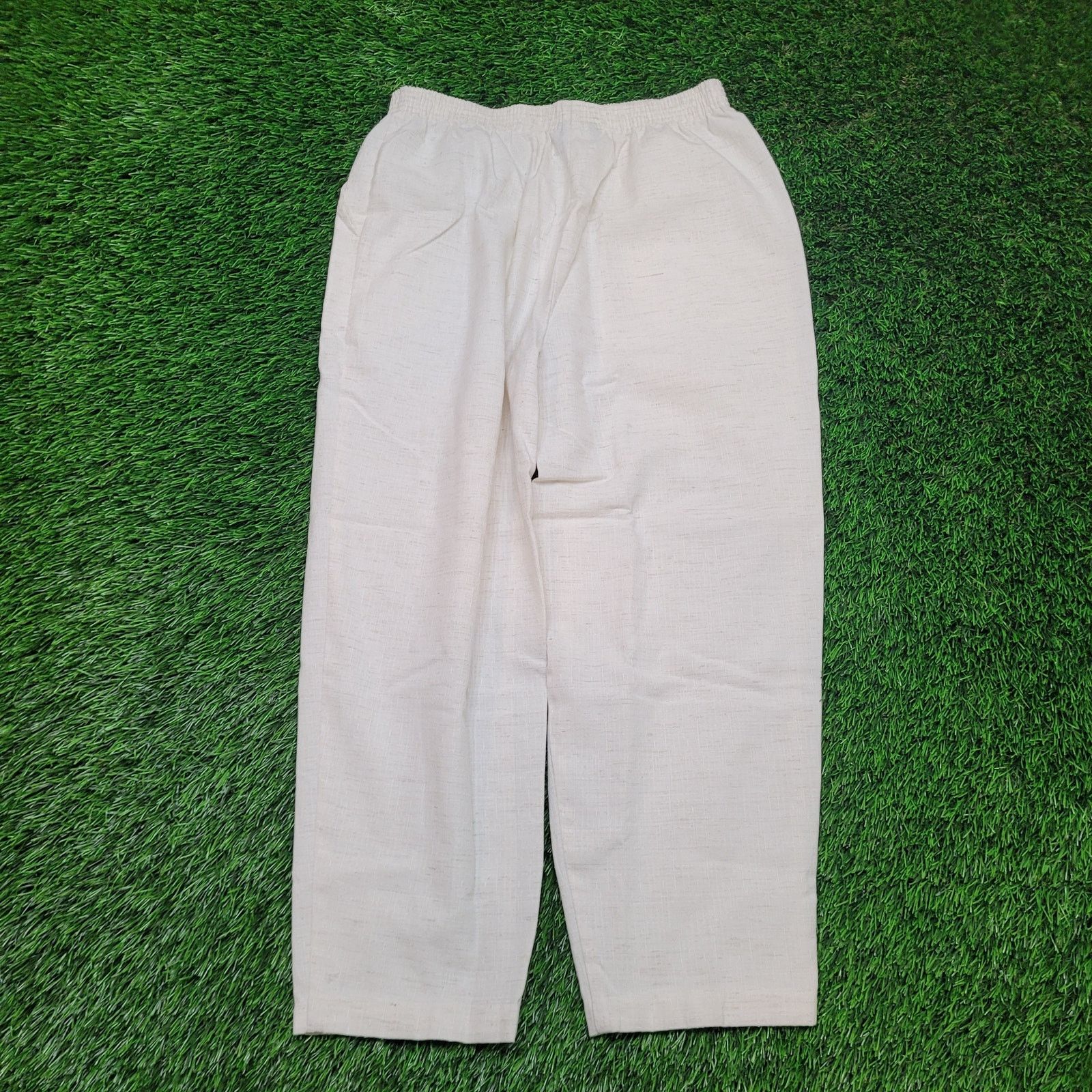 Vintage VTG 80s High Waisted Linen Pants Womens PL Cropped Tapered Size US 30 / EU 46 - 3 Thumbnail
