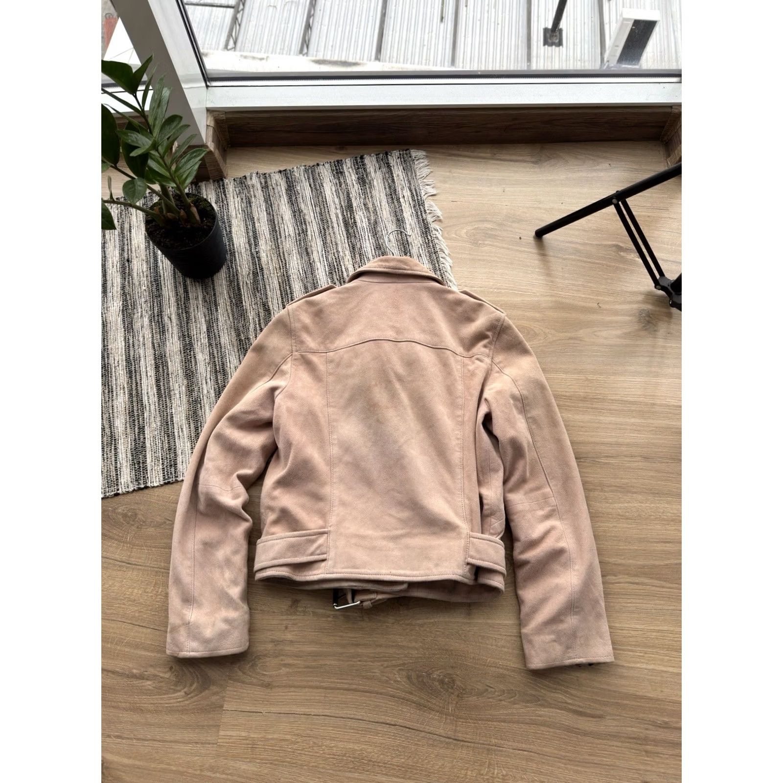 Allsaints VINTAGE AllSaints Suede Balfern Biker Jacket Womens Pink Size M UK 10 US 6 EU 38 80s 90s Casual Streetwear Leather Jacket Womens Size M / US 6-8 / IT 42-44 - 4 Thumbnail