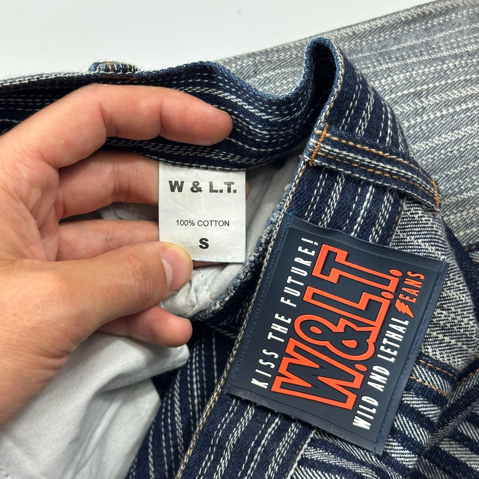 W&LT W+LT 00’s Denim Patchwork Skirt - S/M Size 27" / US 4 / IT 40 - 4 Thumbnail