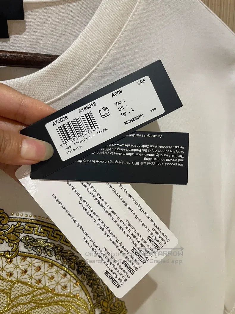Versace Versace White short-sleeved T-shirt Size US L / EU 52-54 / 3 - 5 Thumbnail