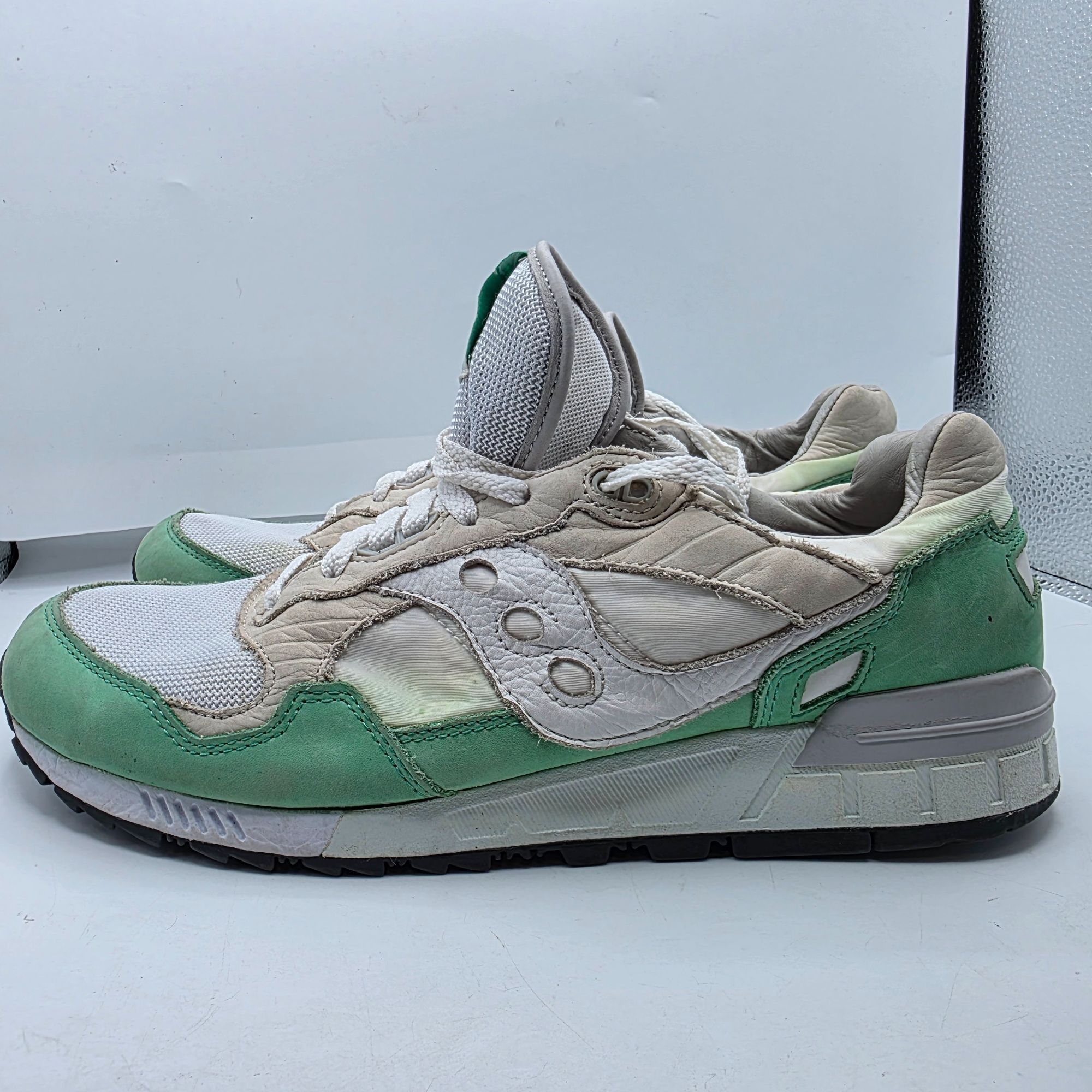 Saucony Saucony Shadow 5000 Mens Size 12 White Green Sneakers Casual Size US 12 / EU 45 - 13 Thumbnail