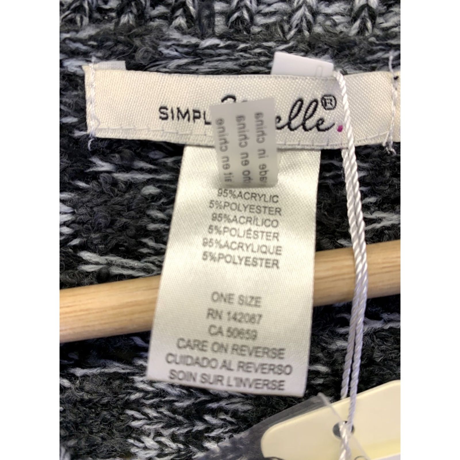 Vintage VINTAGE Simply Noelle Steel Gray Knit Versatile Wrap Womens OS NWT-6742 Size ONE SIZE - 4 Thumbnail