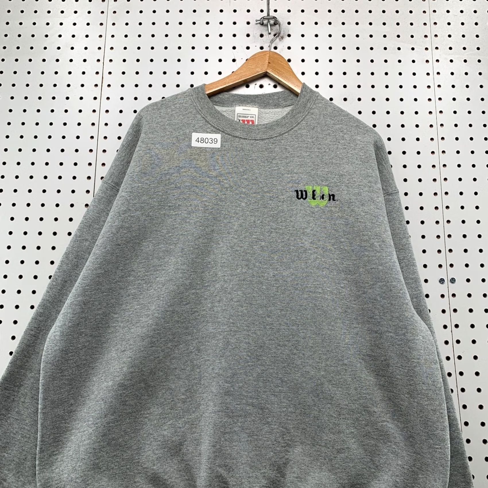 Wilson VINTAGE Wilson Sweatshirt Mens 2XL Gray Green Logo Crewneck Fleece USA Size US XXL / EU 58 / 5 - 4 Thumbnail