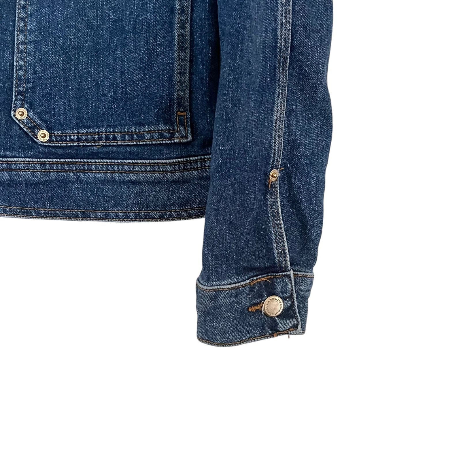 Zara Zara womens 70's Work Wear Capsule blue denim jean jacket Size M / US 6-8 / IT 42-44 - 4 Thumbnail