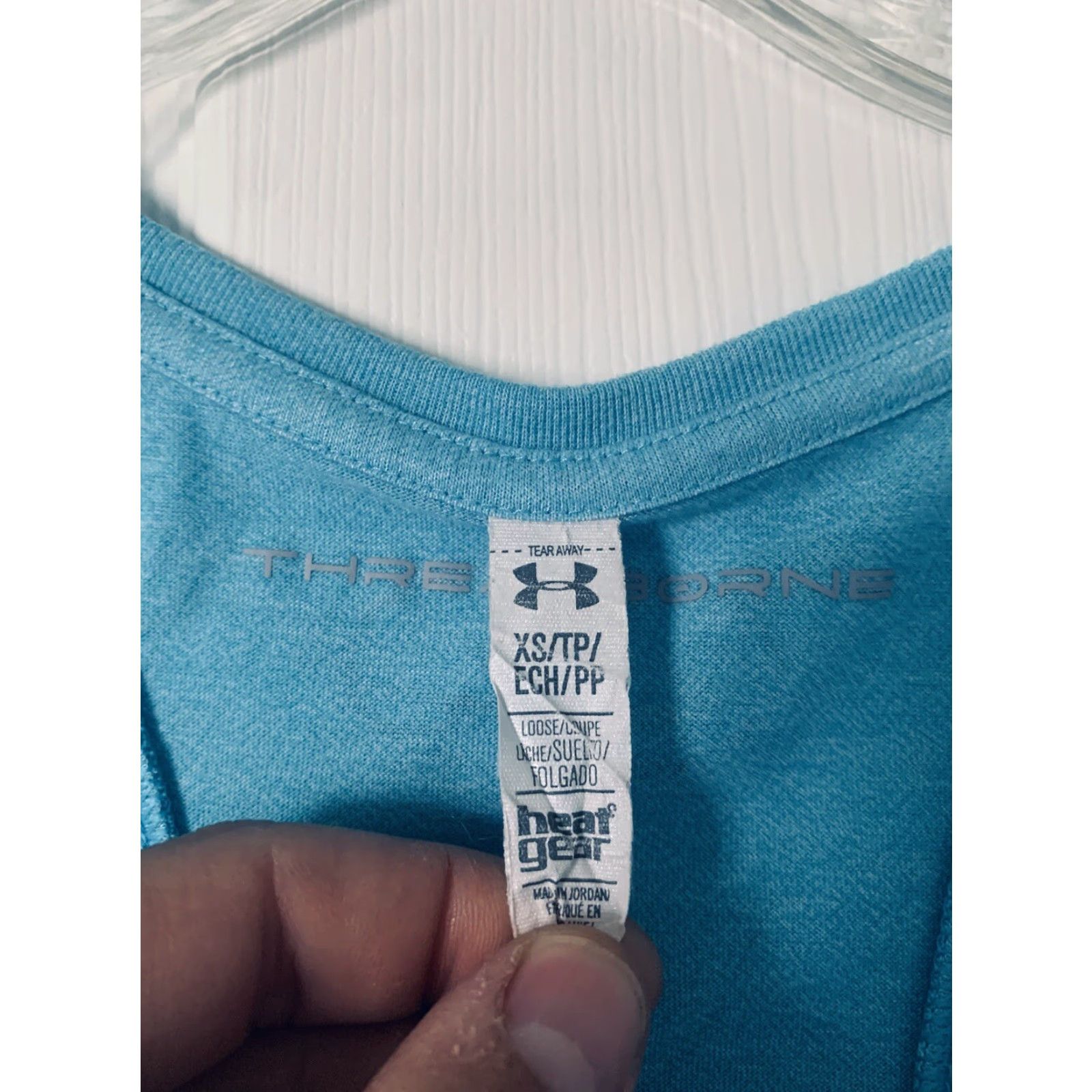 Under Armour Under Armour Threadborne Womens Light Blue Heather Racerback Active Tank Top XS Size XS / US 0-2 / IT 36-38 - 3 Thumbnail