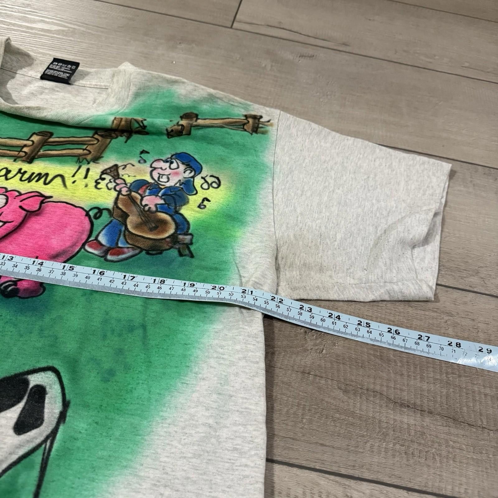 Fruit Of The Loom Vintage 90s Airbrush Farm Animals Tee Family Reunion USA L Size US L / EU 52-54 / 3 - 12 Thumbnail