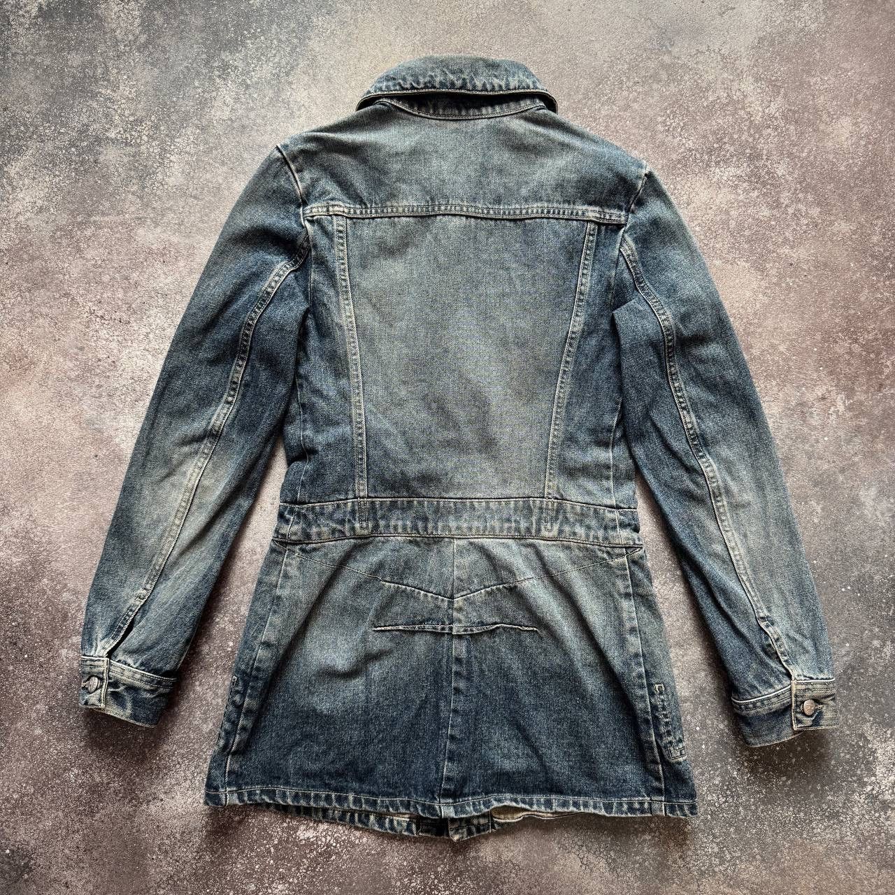 Diesel Diesel 90s Vintage Y2K Maxi Denim Jacket / Dress Coat Size S / US 4 / IT 40 - 9 Thumbnail