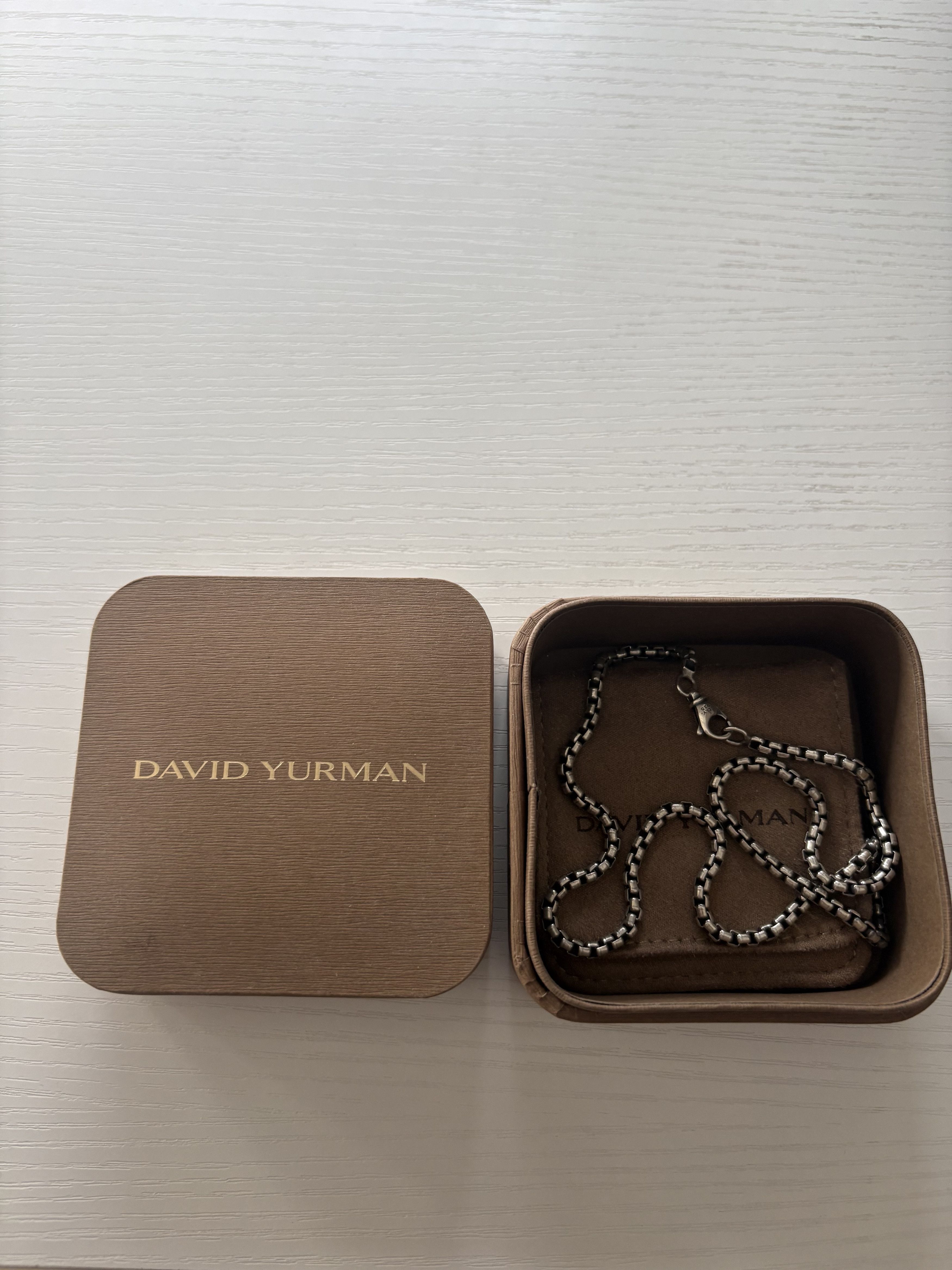 David Yurman Box Chain Necklace Sterling Silver, 3.6mm Size: 18 IN Size ONE SIZE - 3 Thumbnail