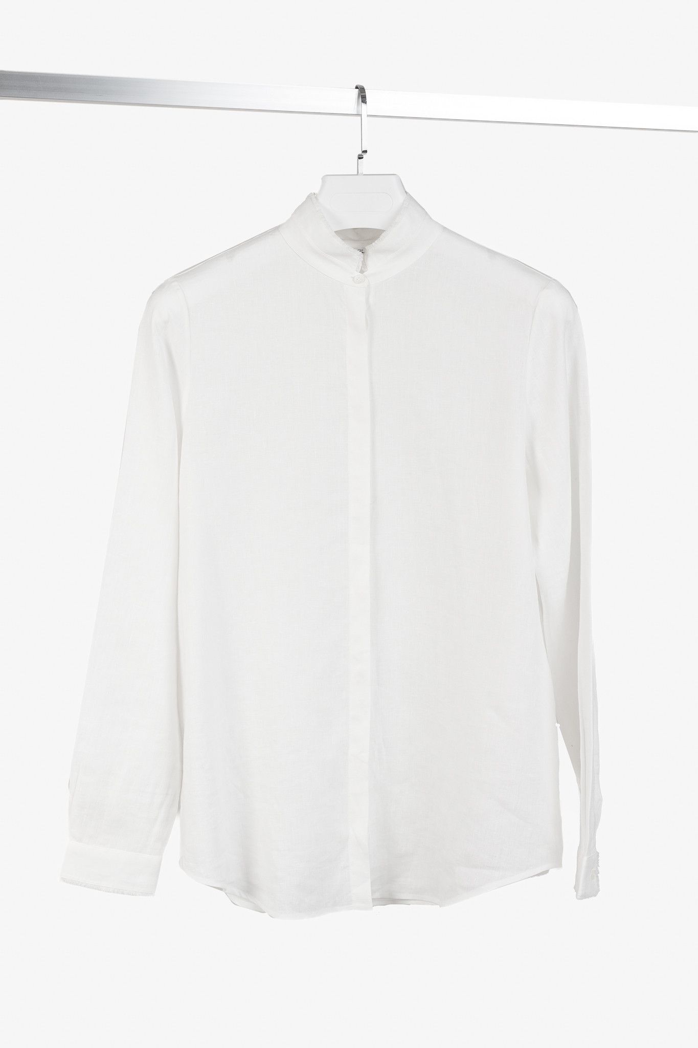 Loro Piana Loro Piana Linen Fringe-Trim Long-Sleeve Buttoned Shirt Size M / US 6-8 / IT 42-44 - 1 Thumbnail