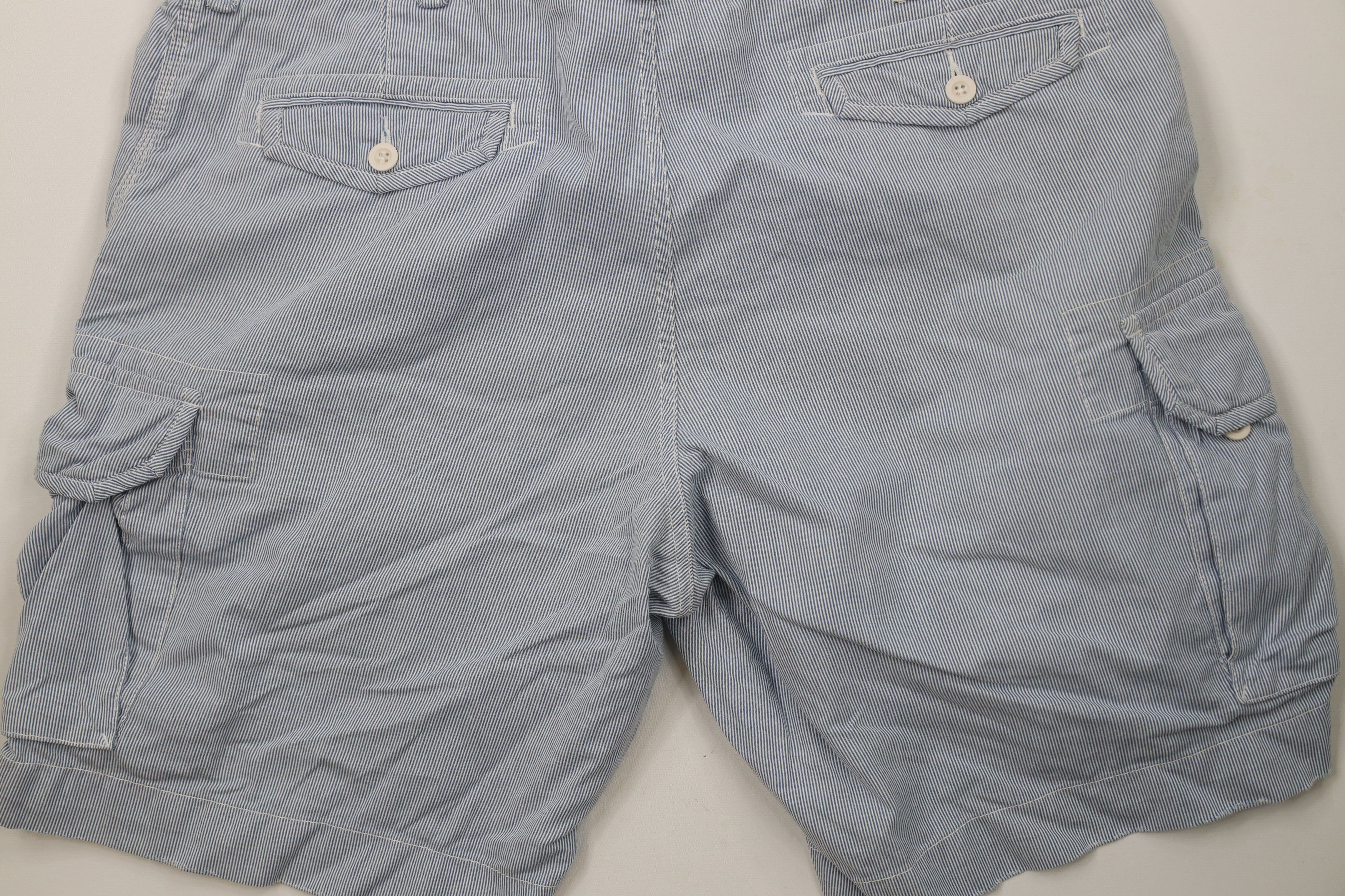 Ralph Lauren × Vintage Vintage Ralph Lauren Striped Heavyweight Cargo Shorts Size US 42 / EU 58 - 13 Thumbnail