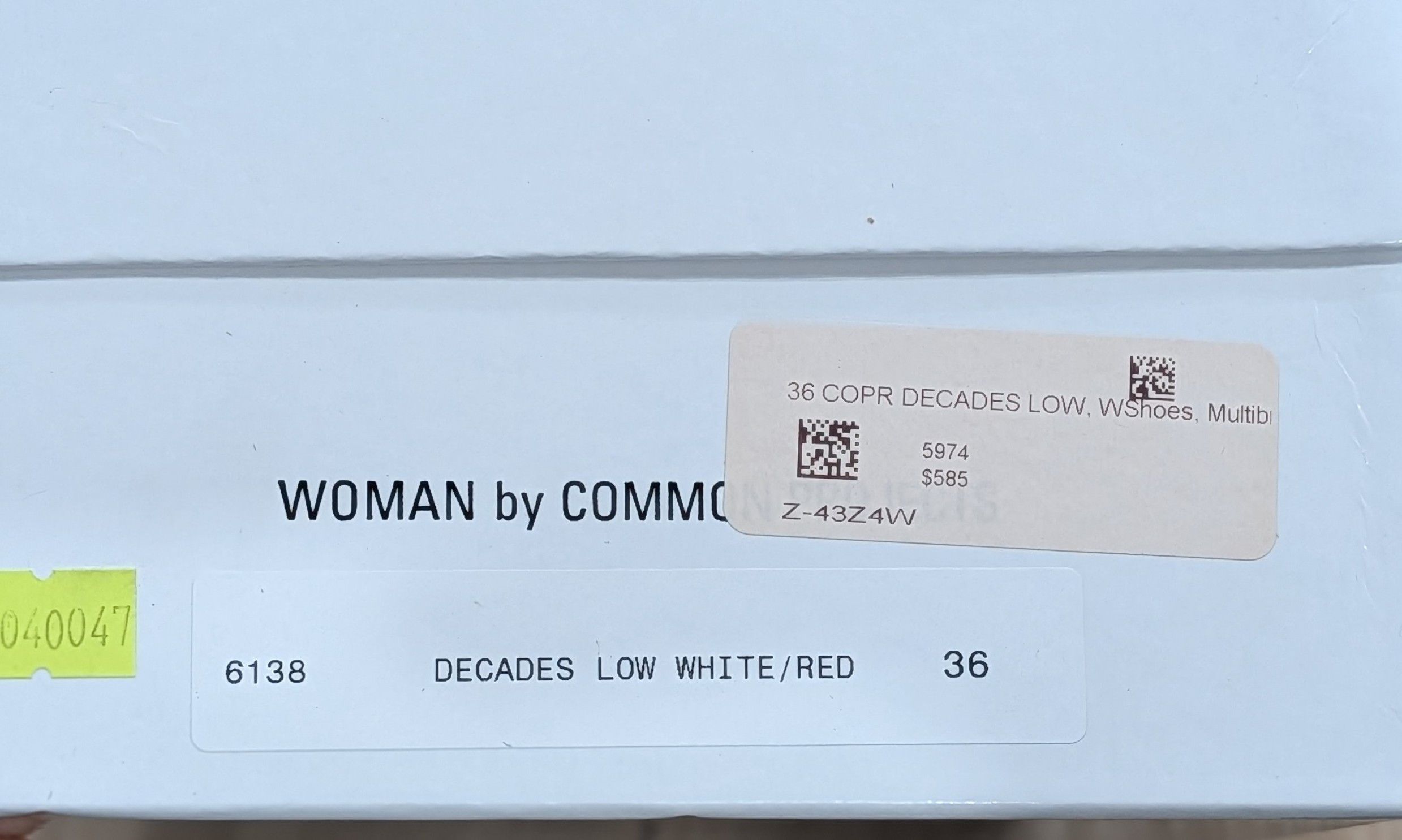 Common Projects Common Projects "Decades" Leather Sneakers White/Red 36 US 6 Size US 6 / IT 36 - 10 Thumbnail