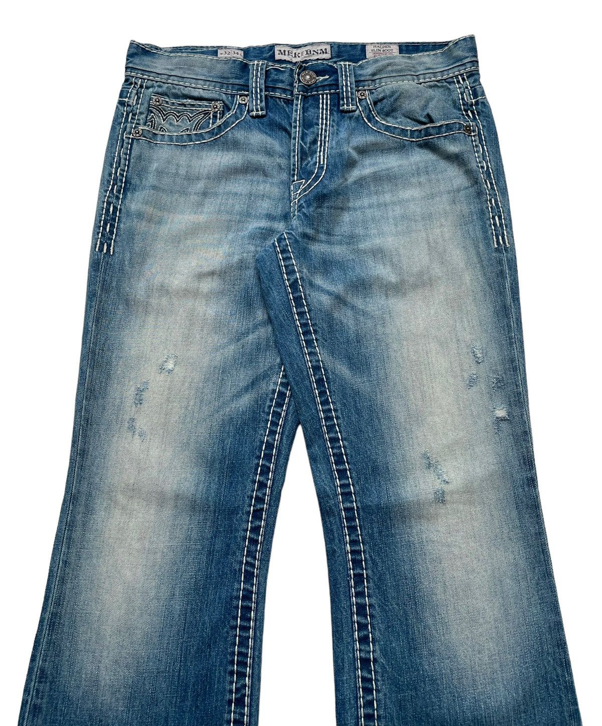 Mek Denim Vintage Brand Mek Denim Made In Usa Flared Jeans 2000s Size US 34 / EU 50 - 3 Thumbnail
