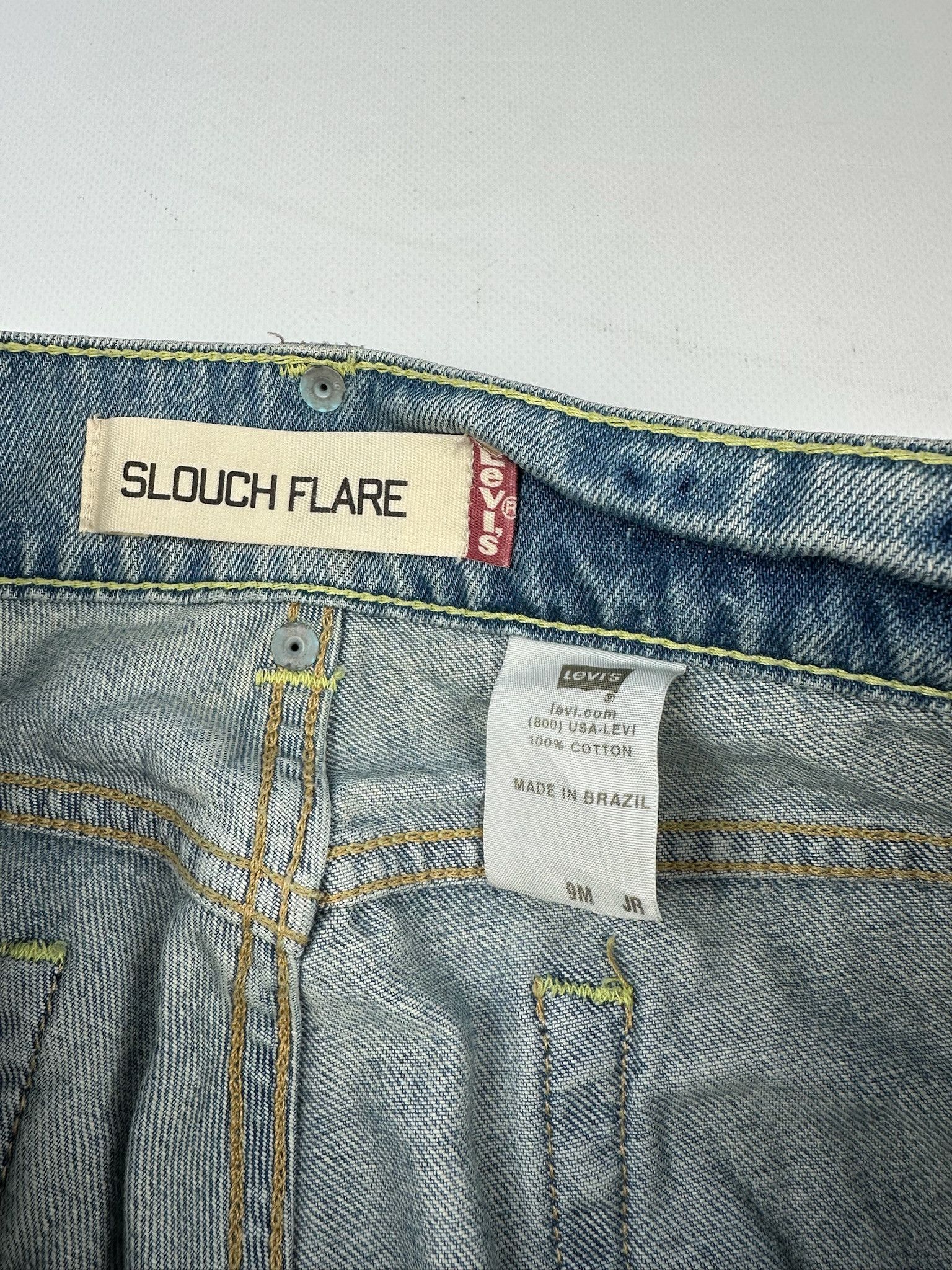 Levi's Levi’s Slouch Flare Light Wash Denim Patchwork Jeans Size US 32 / EU 48 - 5 Thumbnail