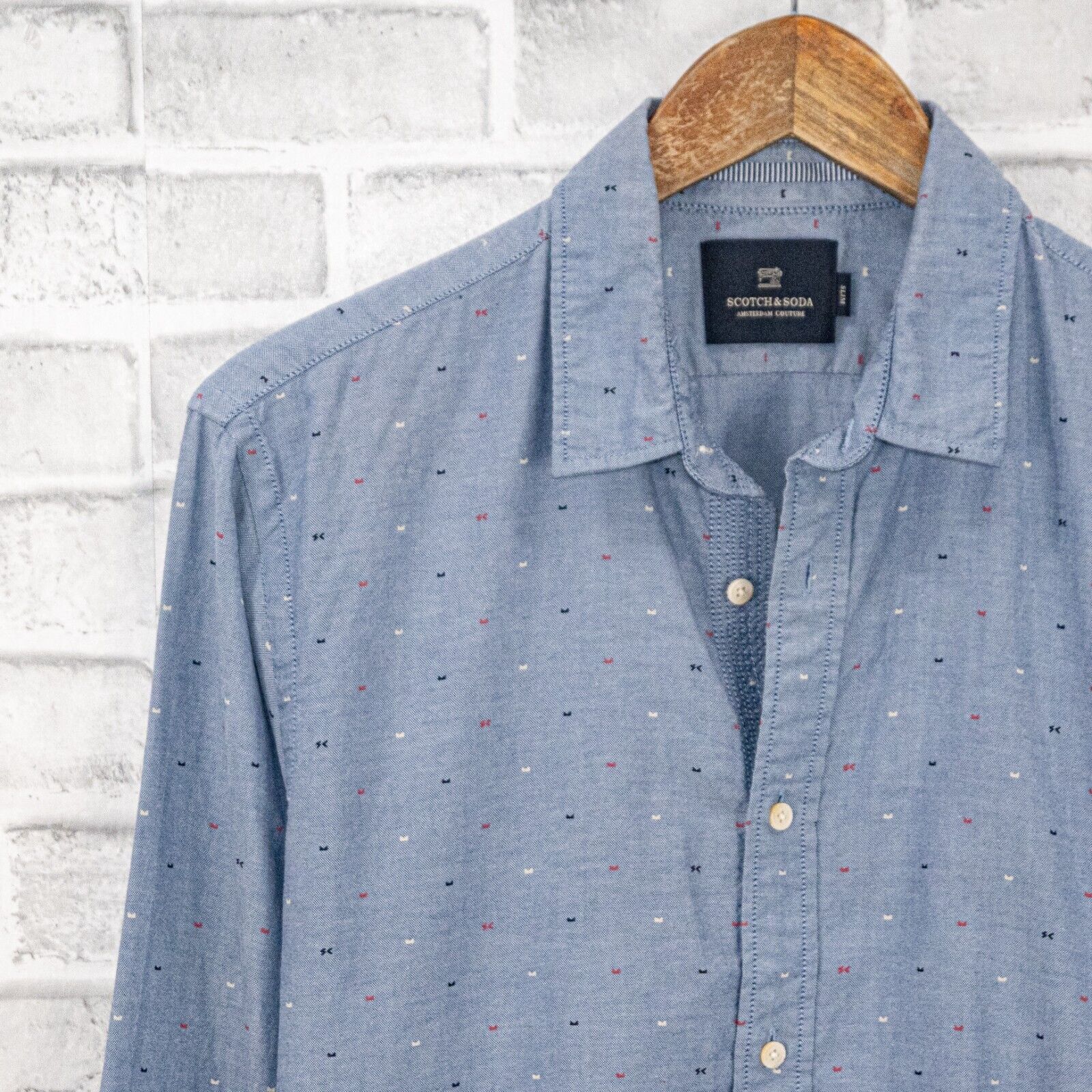 Scotch & Soda Scotch & Soda Slim Chambray Button Down Shirt color spec Size US M / EU 48-50 / 2 - 5 Thumbnail