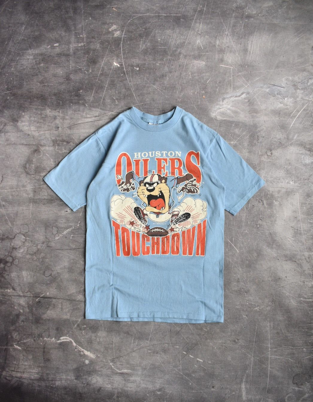 Made In Usa × NFL × Vintage Vintage '90 Houston Oilers X Taz NFL T-shirt  (M) | Grailed