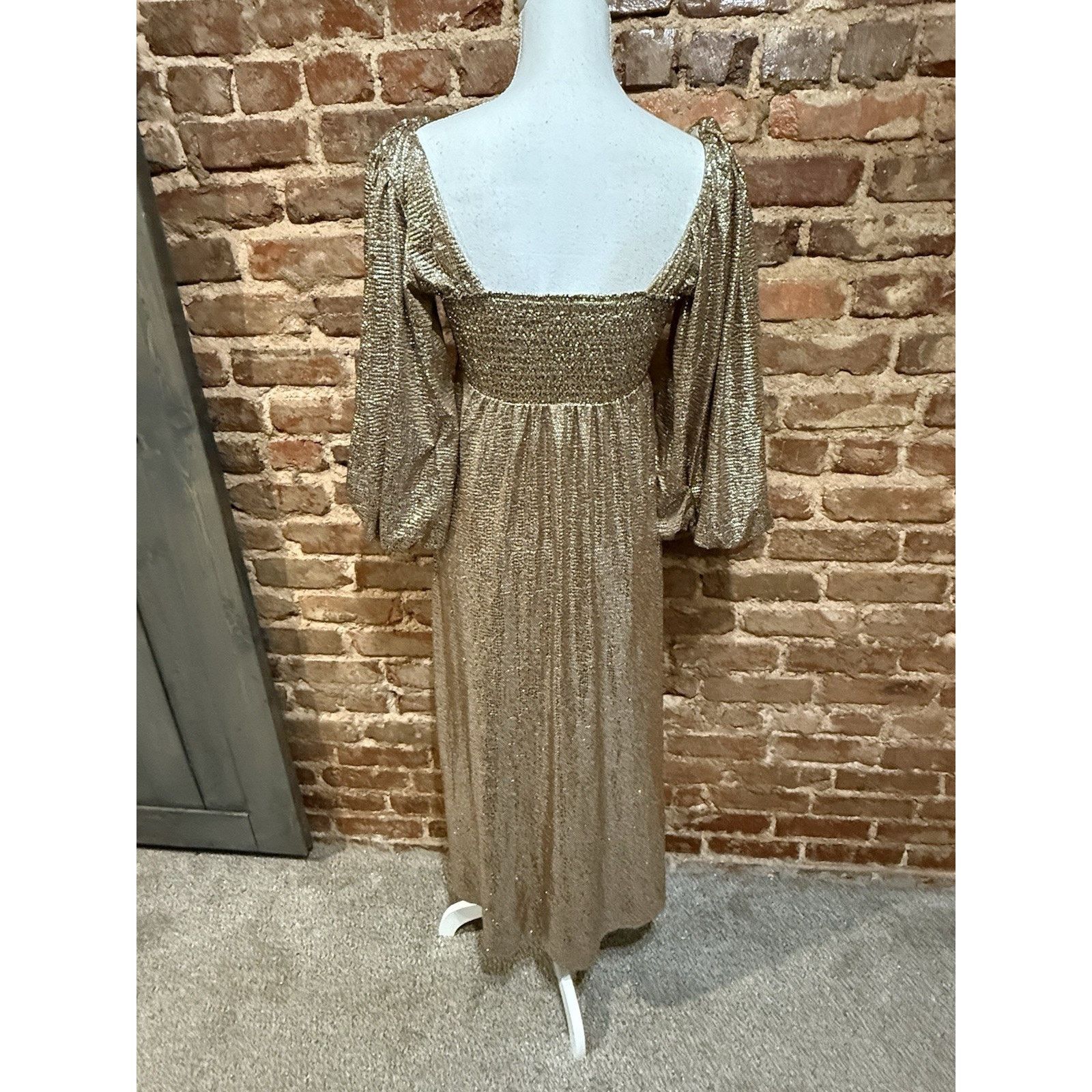 Show Me Your Mumu Sydney Gold Midi Dress M Holiday Sparkle -  www.antelopusenergy.com