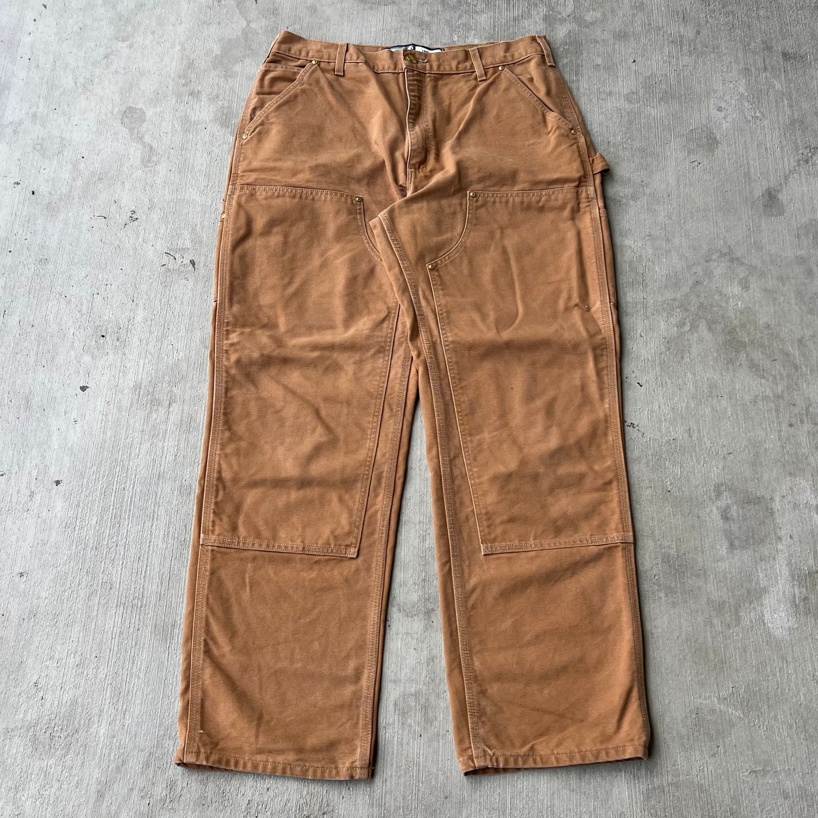 Carhartt × Vintage Carhartt brown double knee work wear carpenter pants Size US 34 / EU 50 - 1 Thumbnail