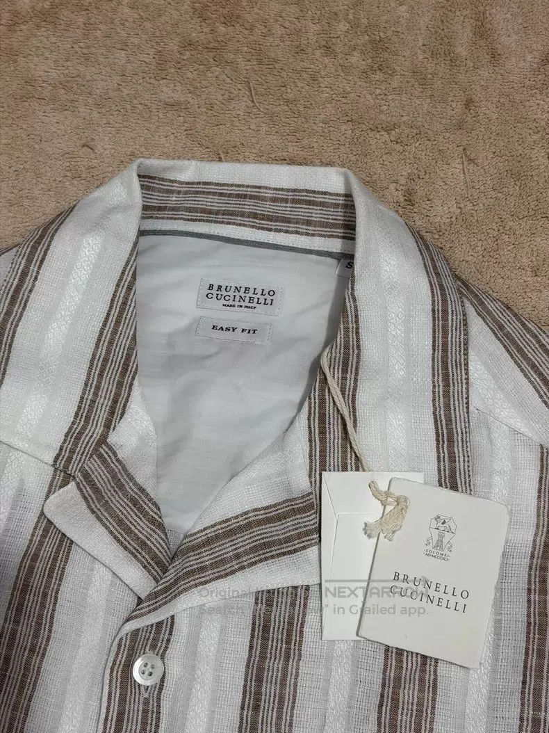 Brunello Cucinelli Brunello Cucinelli Linen short-sleeved shirt, Cuban collar Size US S / EU 44-46 / 1 - 2 Thumbnail