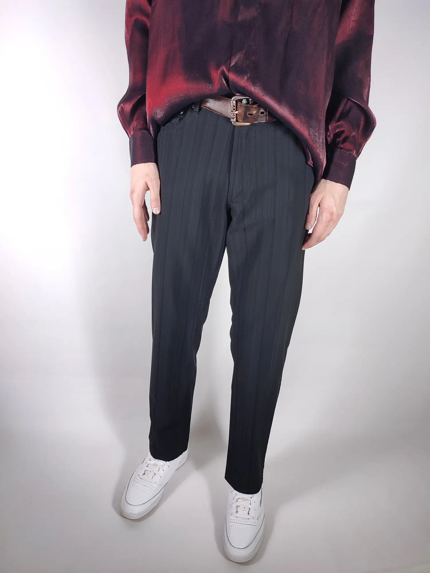 Versace Versace Vintage Striped Stretchy Trousers Pants Size US 36 / EU 52 - 4 Thumbnail