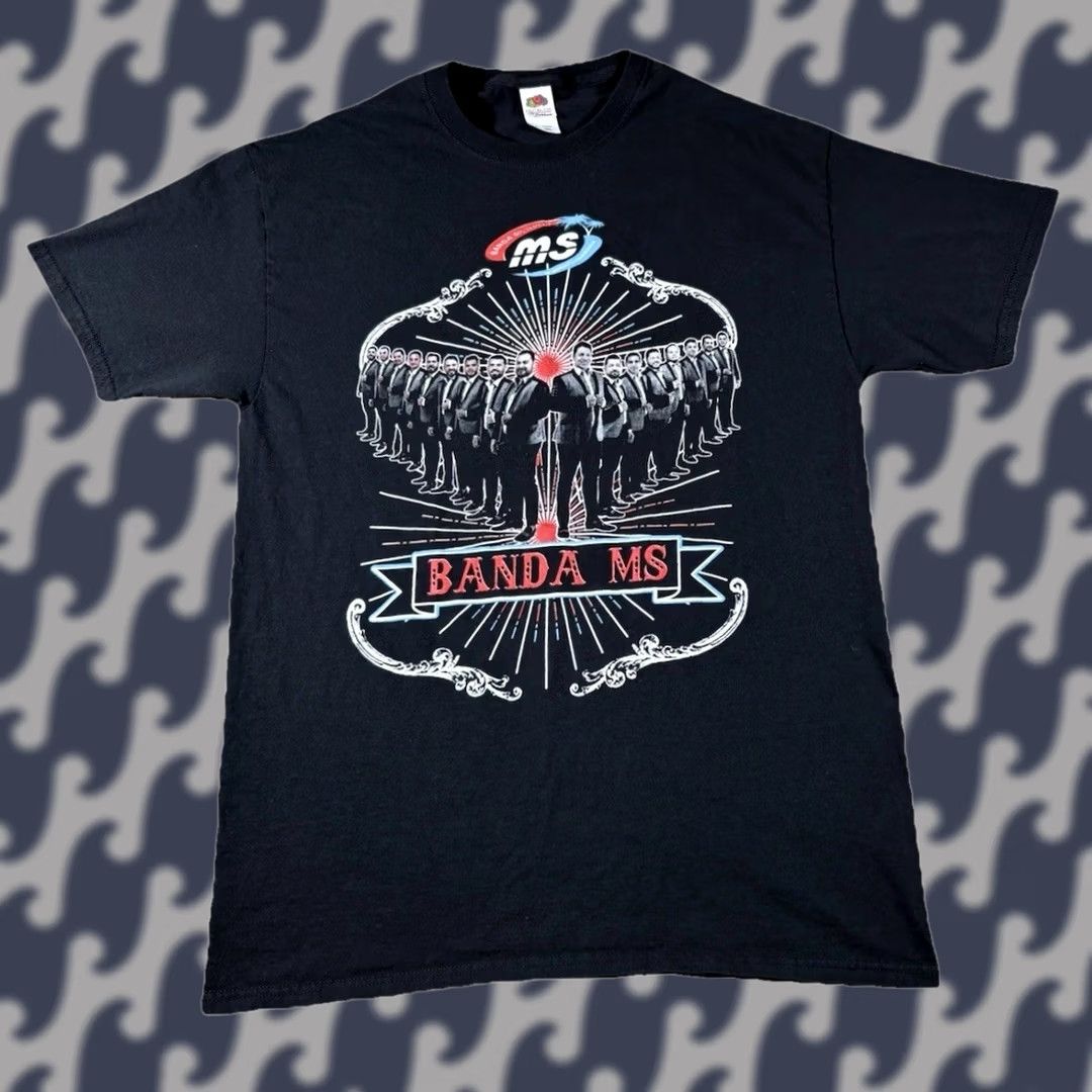 Fruit Of The Loom 2023 Banda MS Sinaloense De Sergio Lizarraga T Shirt Adult Medium Black Short Sleeve Music Cotton Size US M / EU 48-50 / 2 - 1 Thumbnail