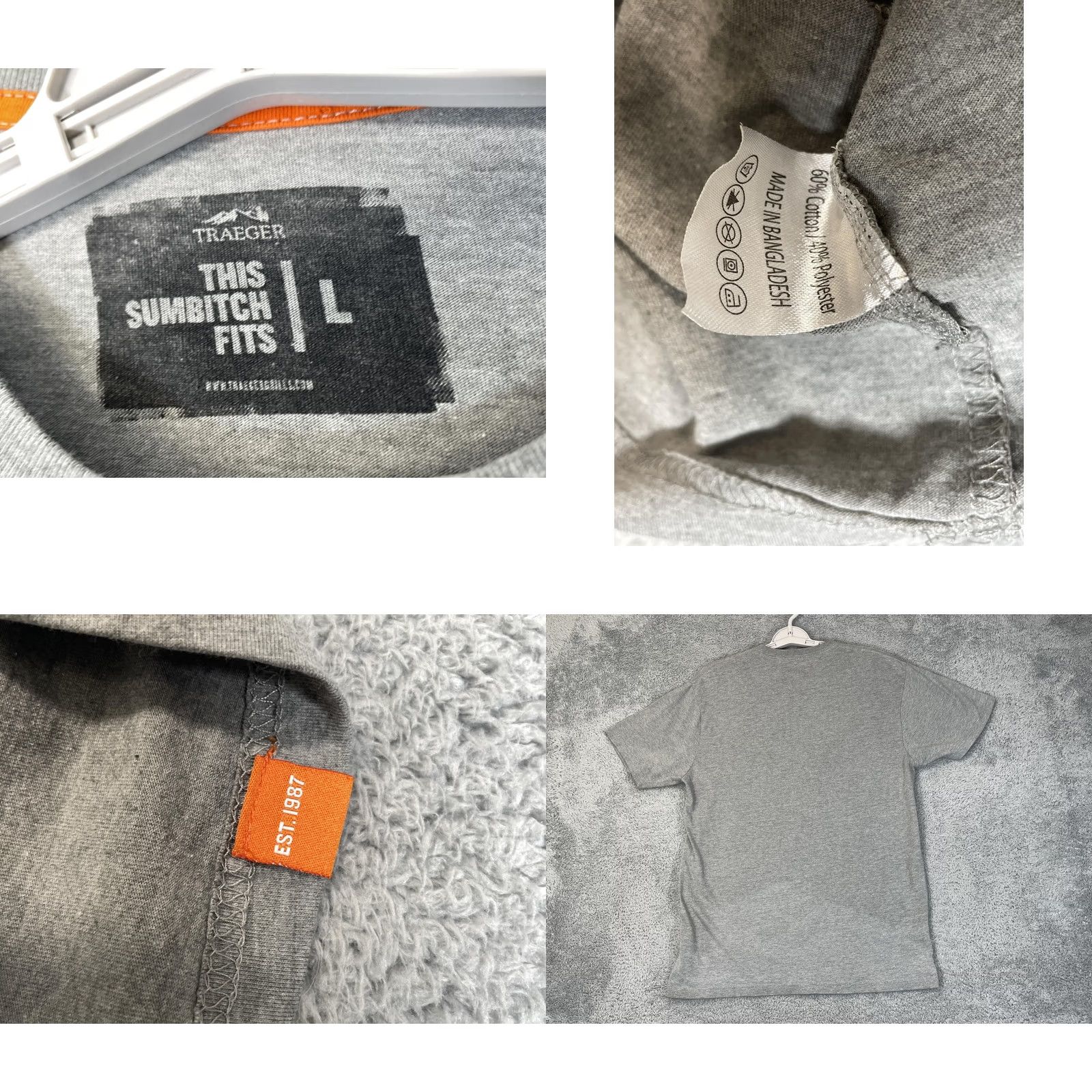 Roper Traeger Shirt Mens L Gray Rope Script Logo Graphic Tee Grill BBQ T-Shirt Size US L / EU 52-54 / 3 - 8 Thumbnail