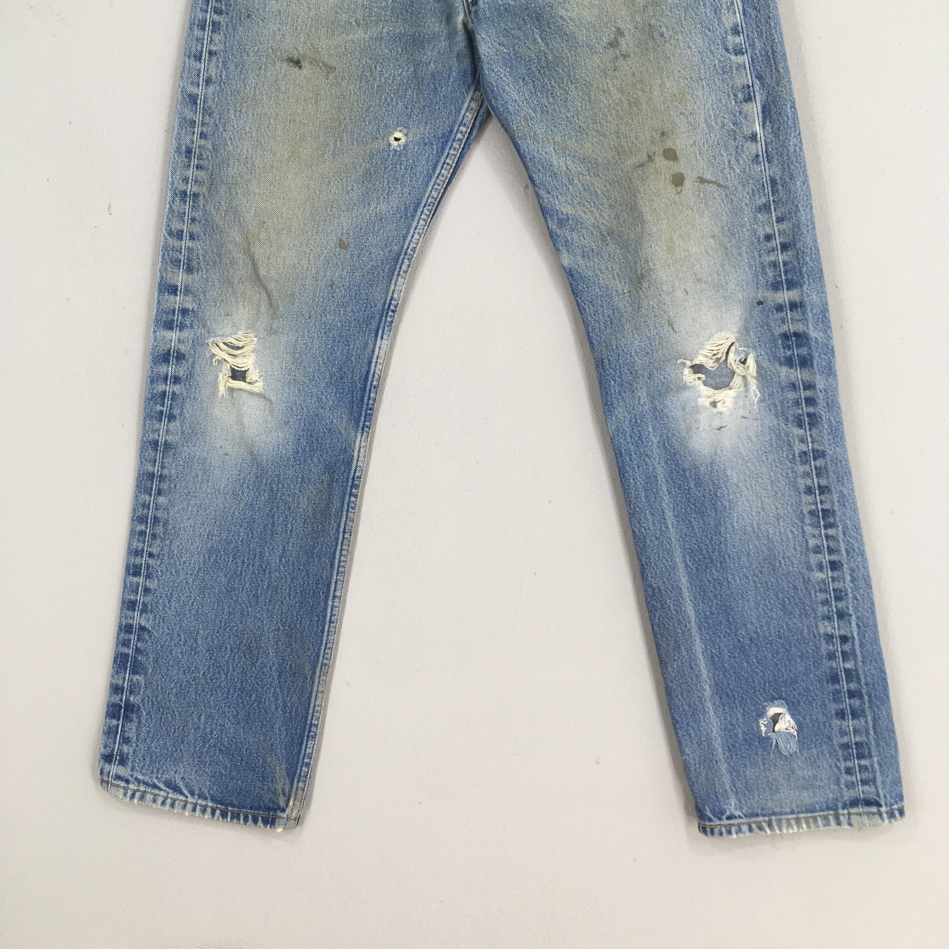 Levi's Size 30x30 Vintage 90s Levi's 501 Ripped Jeans S302 Size US 30 / EU 46 - 3 Thumbnail