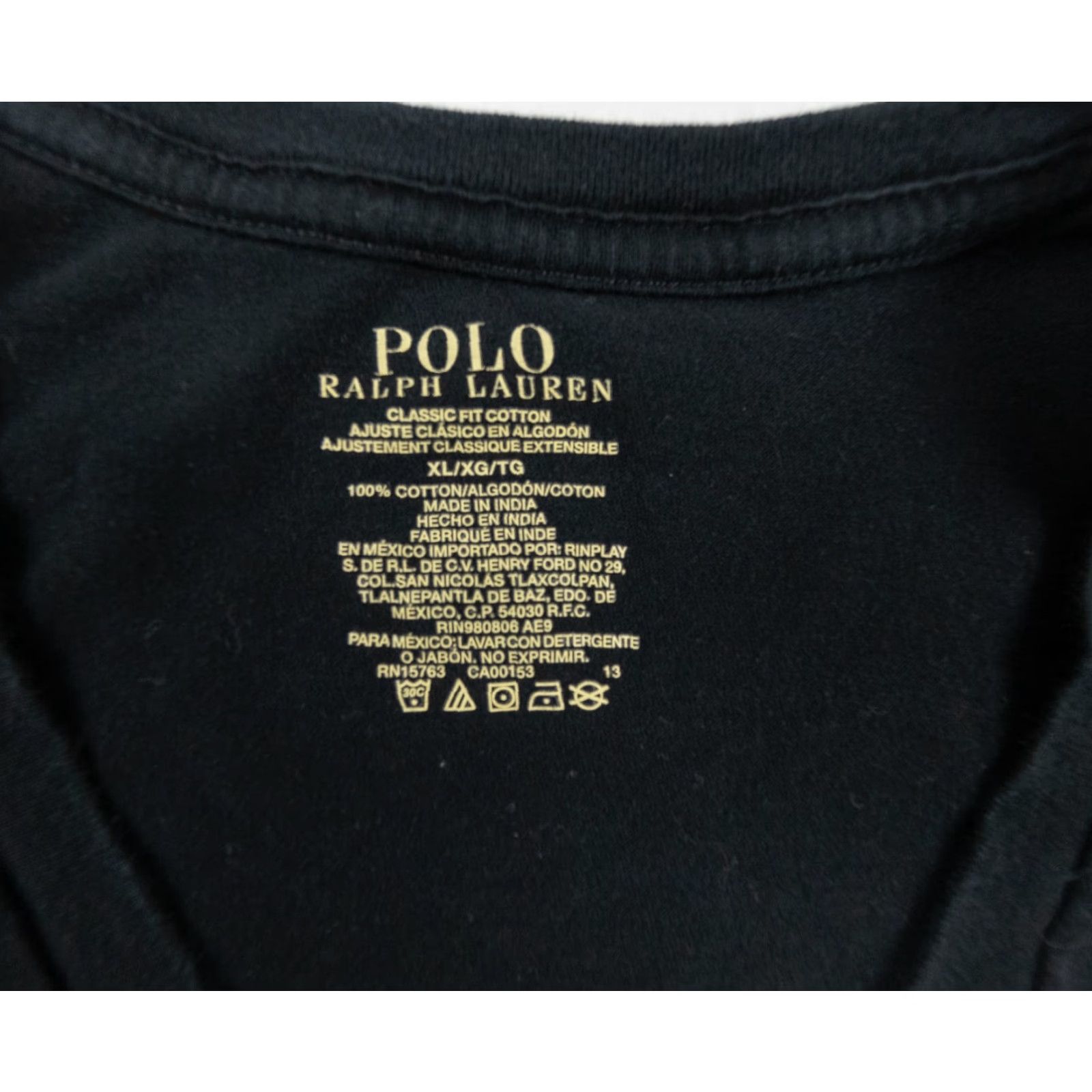 Polo Ralph Lauren Polo Ralph Lauren Shirt Men's XL Black Short Sleeve Crew Neck Classic Fit T-Shirt Size US XL / EU 56 / 4 - 4 Thumbnail