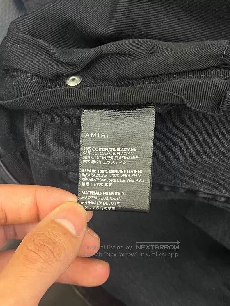 Amiri Amiri Black destroyed cat whisker denim pants Size US 30 / EU 46 - 5 Thumbnail