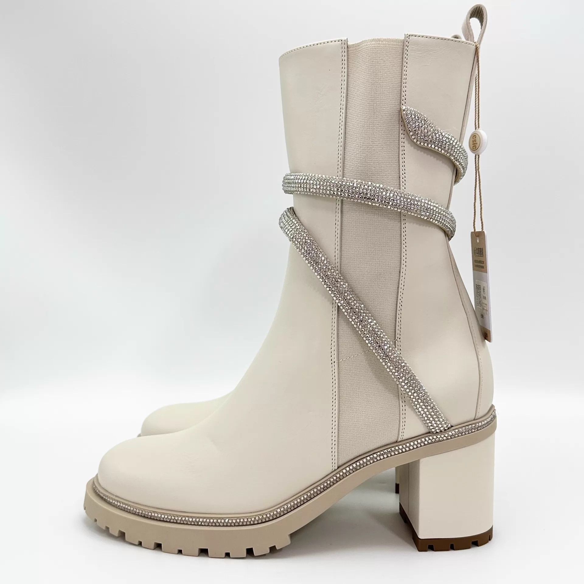 Rene Caovilla RC Crystal-Embellished Short Boots 39.5 Size US 9 / IT 39 - 4 Thumbnail