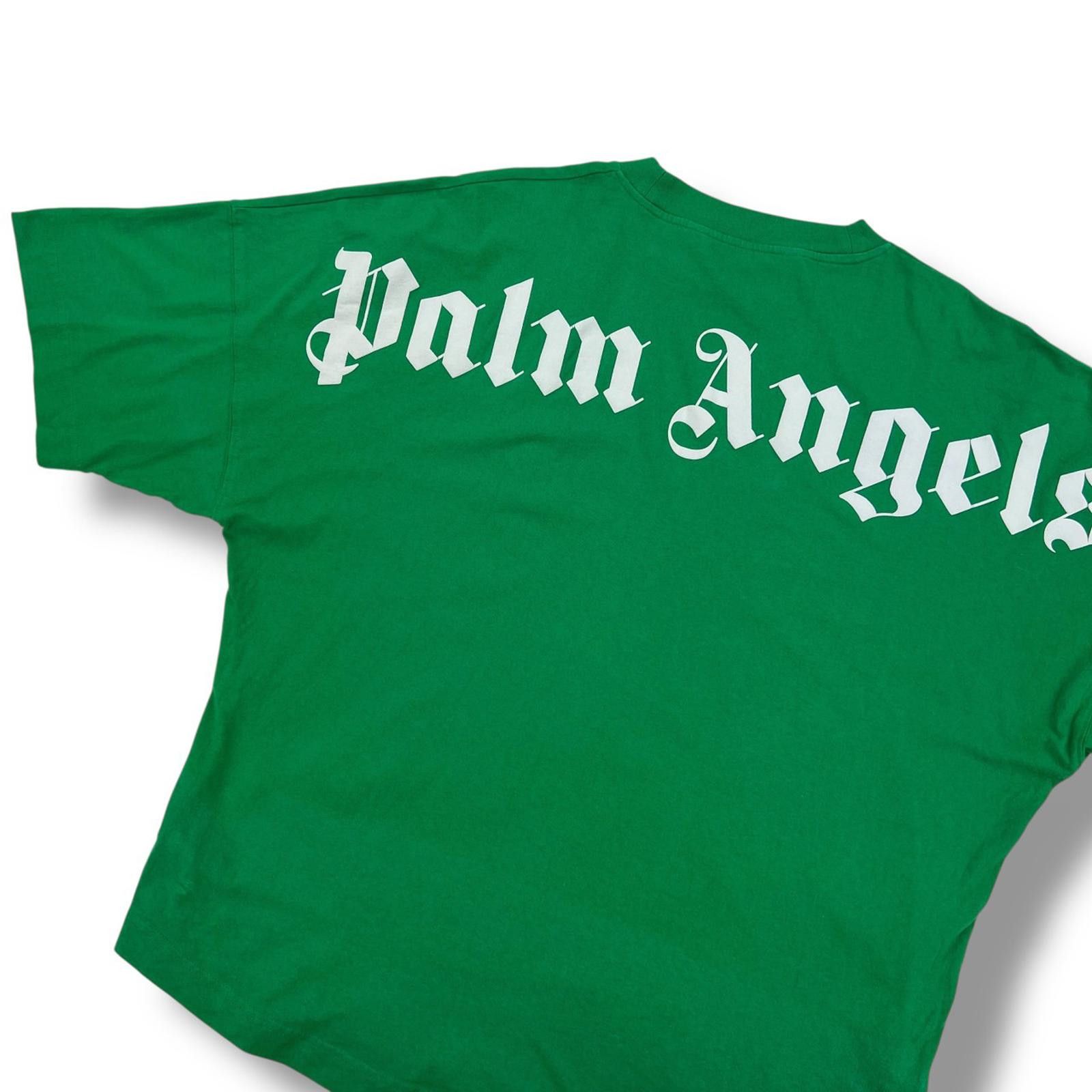 Palm Angels Palm Angels Green Spellout T Shirt Size US XL / EU 56 / 4 - 1 Thumbnail
