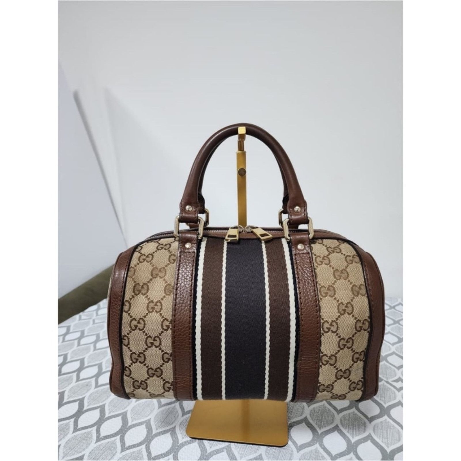 Gucci Authentic Gucci GG Canvas Top Handle Bag Brown/Beige Size ONE SIZE - 7 Thumbnail