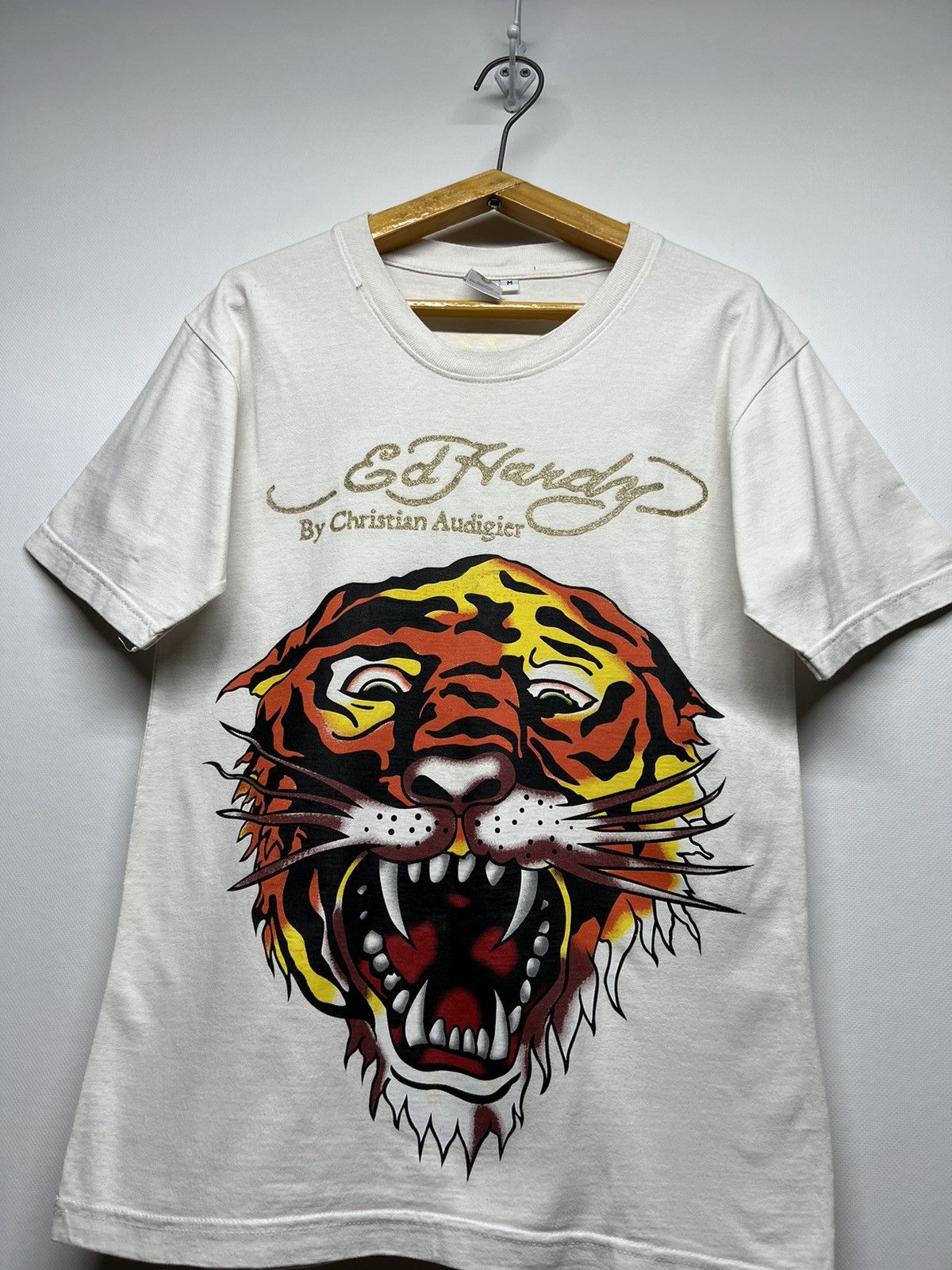 Christian Audigier × Ed Hardy × Vintage Vintage Y2k Ed Hardy 🤍 Tigger Big Logo T-Shirt 00’s Size M / US 6-8 / IT 42-44 - 2 Thumbnail