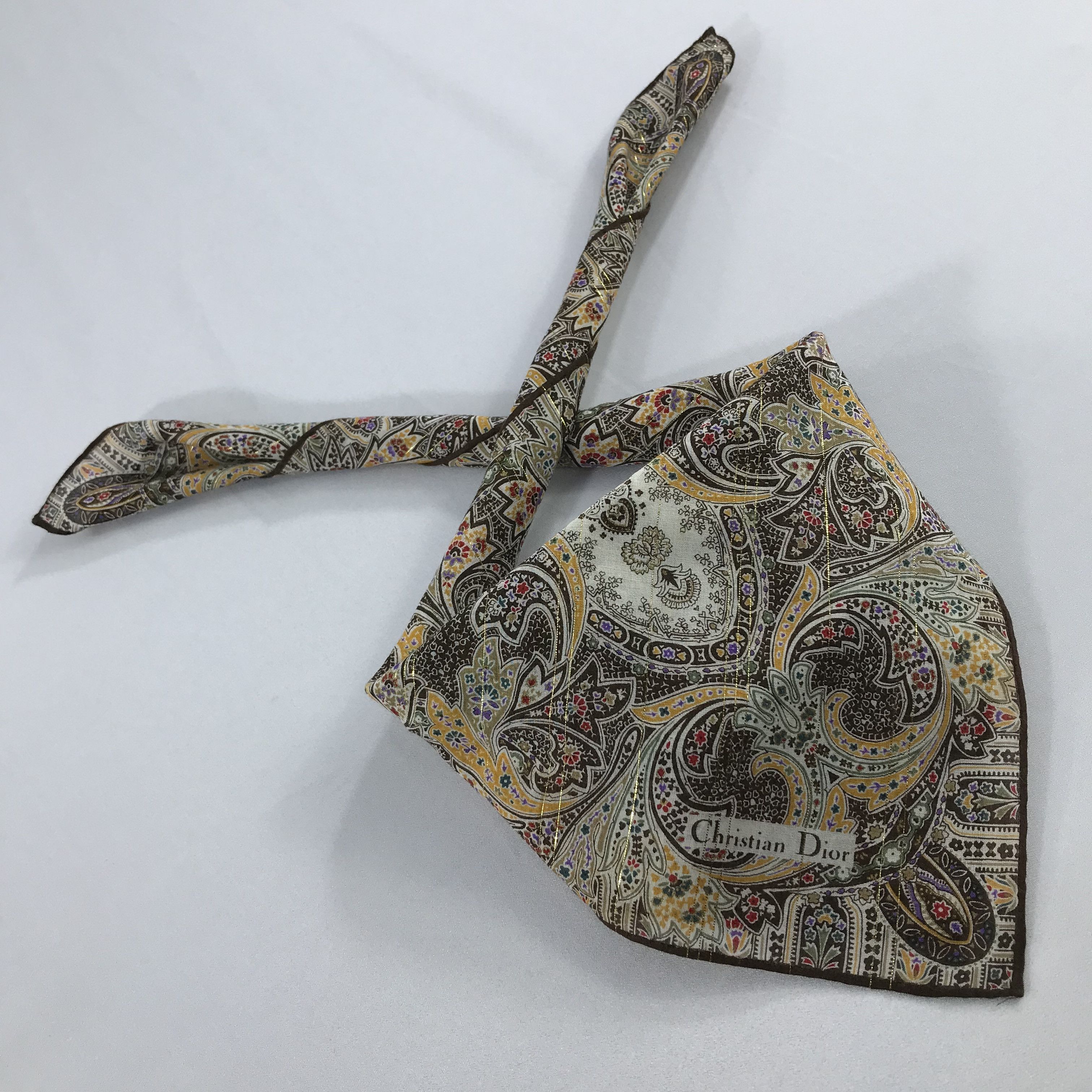 Vintage Christian Dior Bandana / Handkerchief / Neckerchief - S2100 Size ONE SIZE - 4 Thumbnail