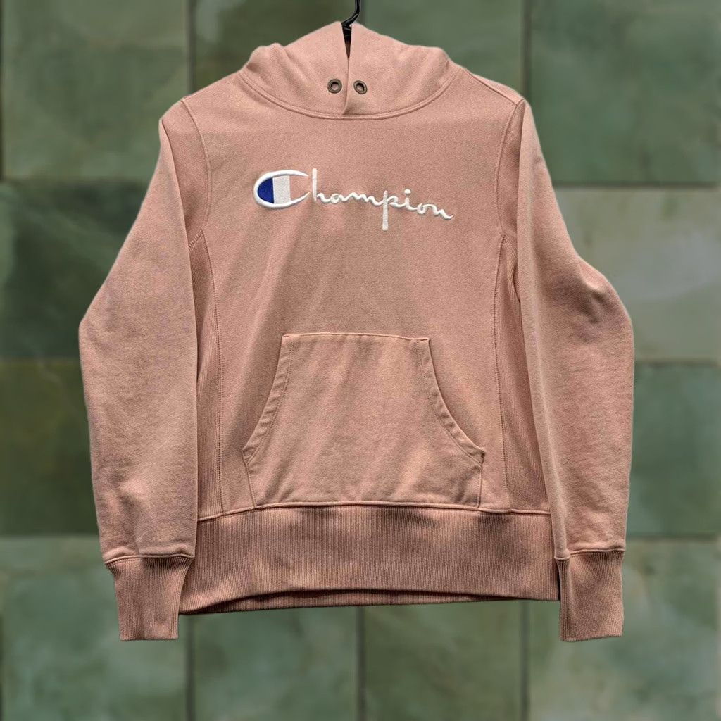 Champion Champion Hoodie Adult Medium Pink Sweatshirt Reverse Weave Gusset No Drawstring Size M / US 6-8 / IT 42-44 - 1 Thumbnail