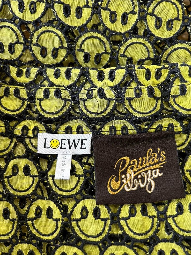 Loewe LOEWE size40 Yellow and green openwork smiling shirt jacket Size US XXS / EU 40 - 6 Thumbnail