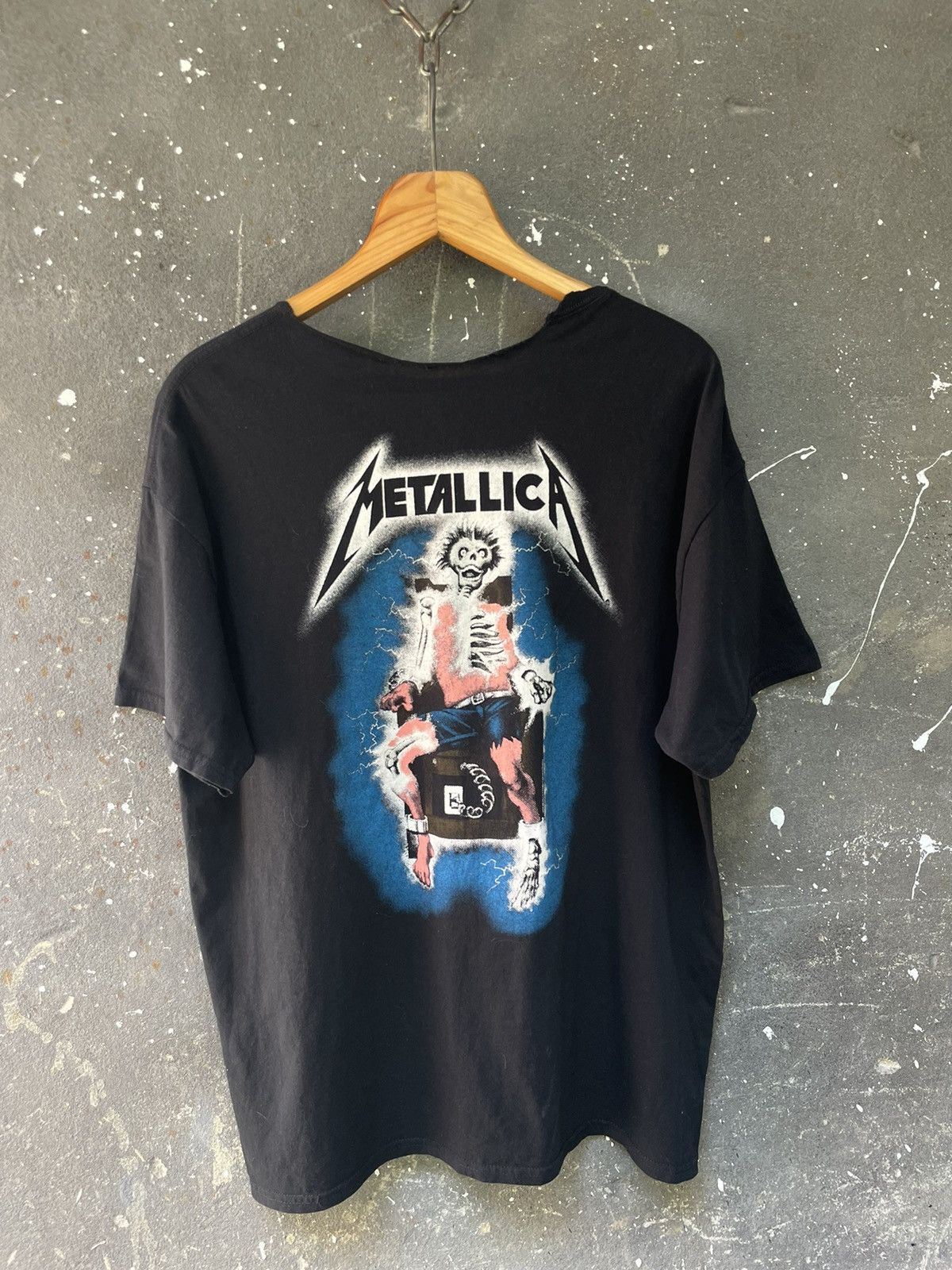 Metallica Vintage Metallica 2007 Ride The Lightning T-Shirt Black Size US XL / EU 56 / 4 - 2 Thumbnail